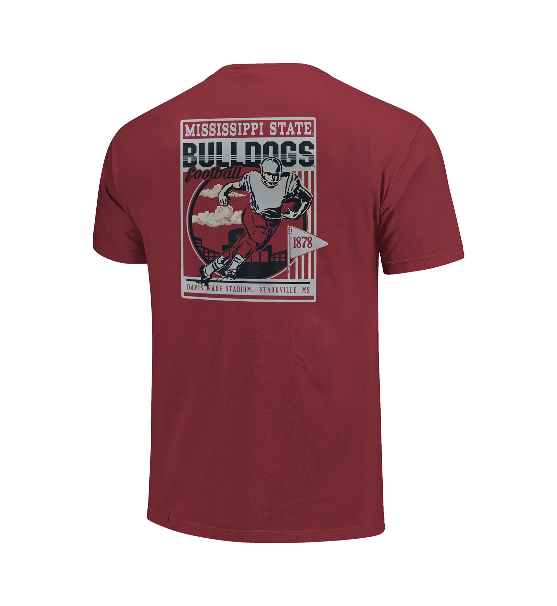 NCAA Mississippi State Bulldogs Retro Poster and Stadium Graphic T-Shirt