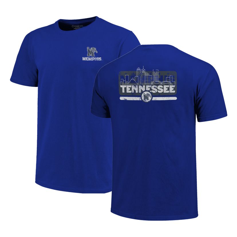 Image One Memphis Tigers State city skyline Short Sleeve T-Shirt