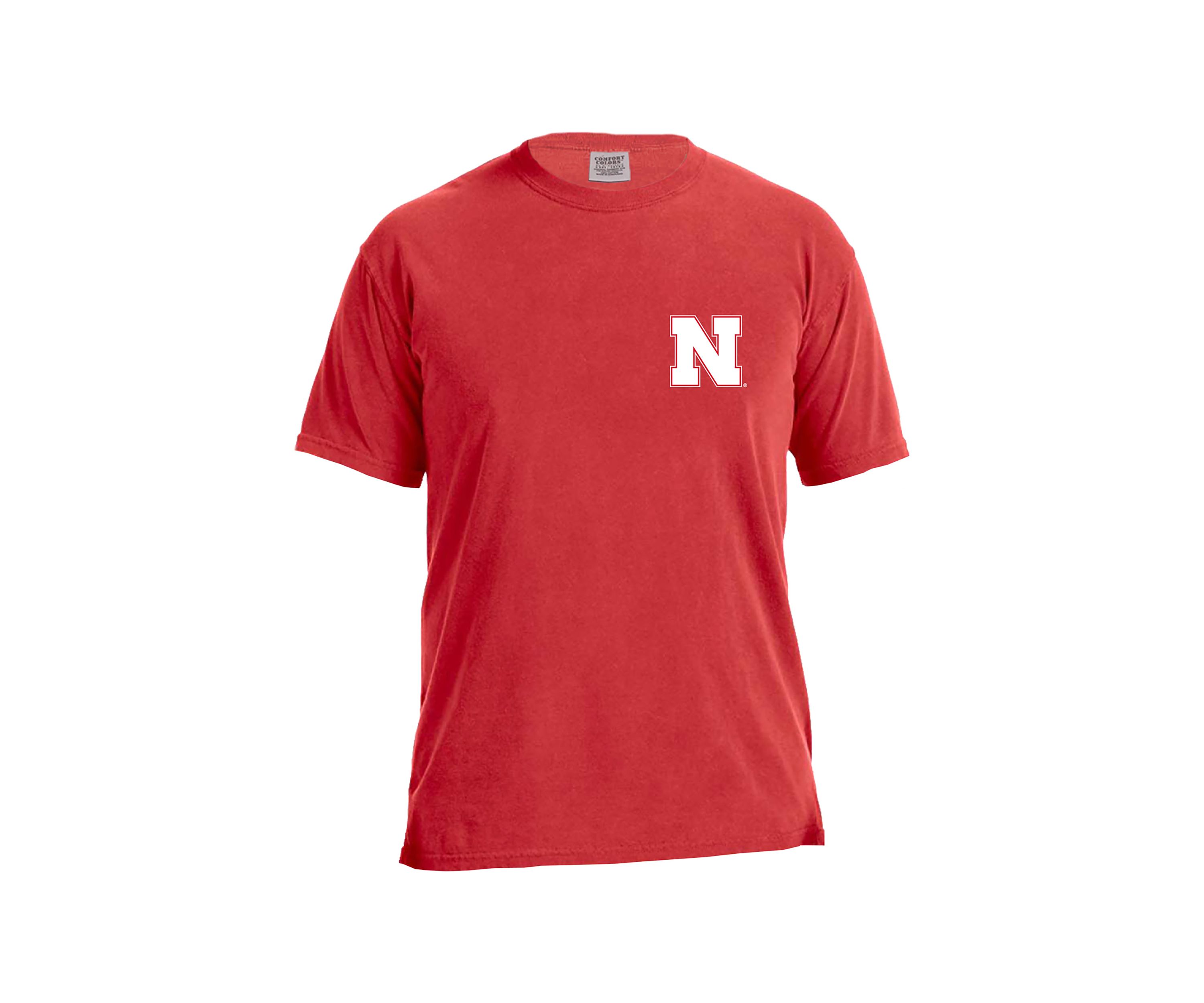 NCAA Nebraska Cornhuskers Comfort Color T-Shirt - State Baseball Laces 