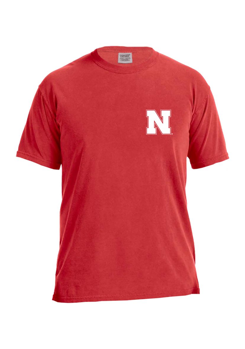 NCAA Nebraska Cornhuskers Comfort Color T-Shirt - State Baseball Laces 