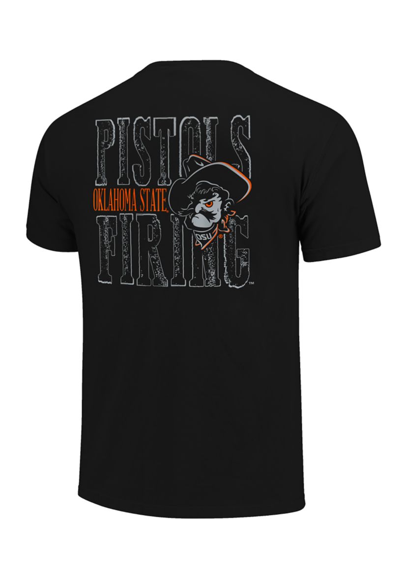 NCAA Oklahoma State Cowboys Mascot & Phrase Distressed Type Comfort Color T-Shirt 