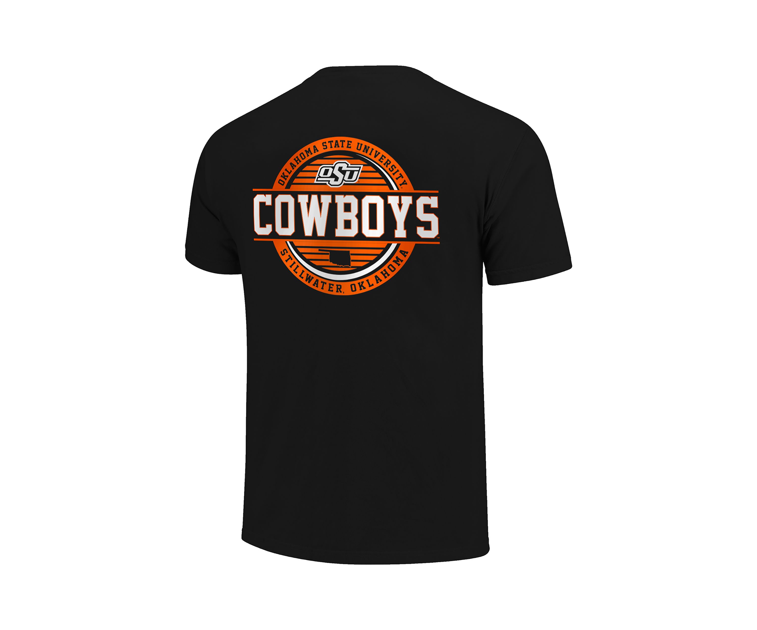 NCAA Oklahoma State Cowboys Striped Stamp Comfort Color T-Shirt 