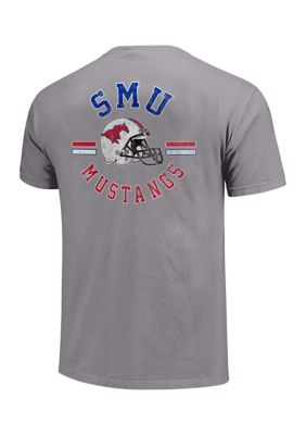Image One Men's Ncaa Smu Mustangs Helmet Arch Short Sleeve T-Shirt