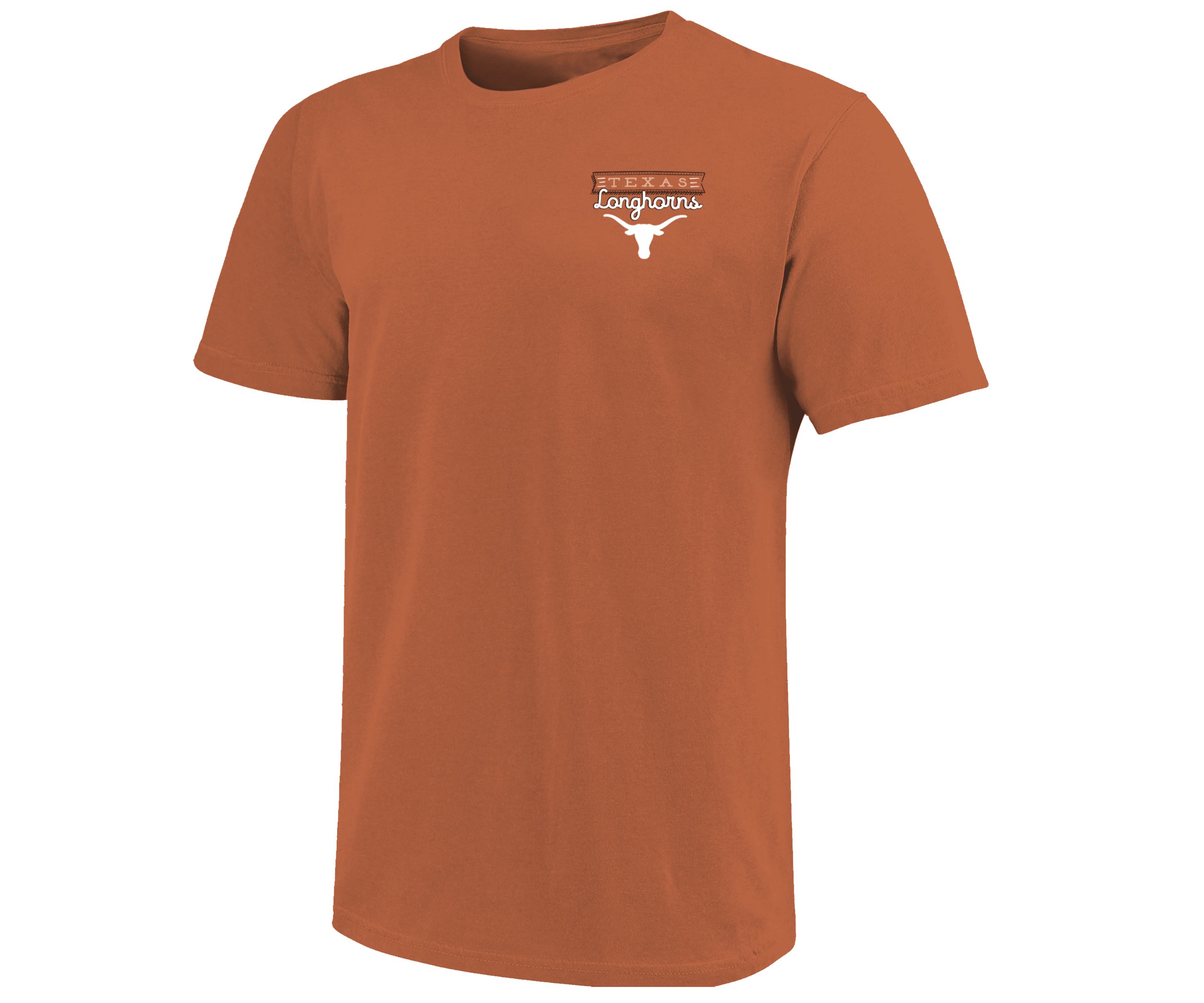 Image One Texas Longhorns Sketch Banner Pattern State Short Sleeve T-Shirt