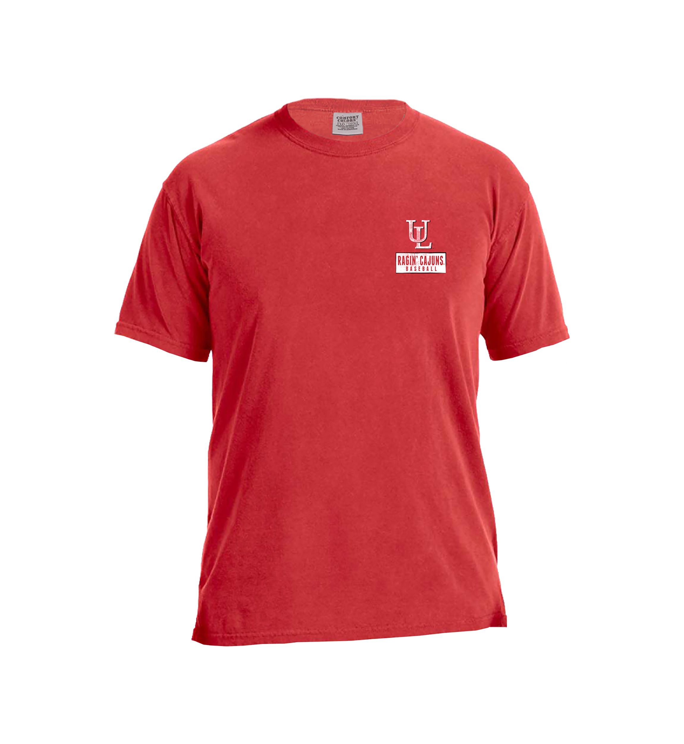 NCAA Louisiana Ragin Cajuns Comfort Color T-Shirt - Vintage Baseball Flag 