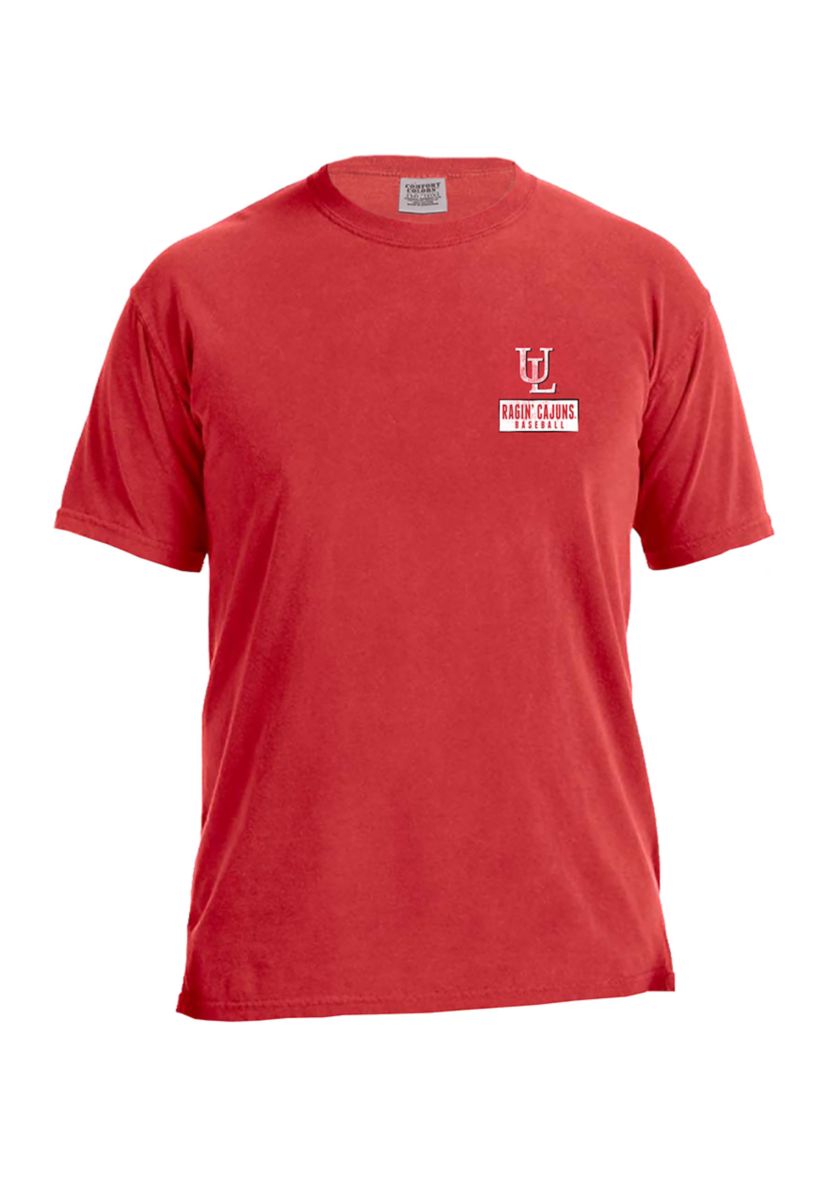 NCAA Louisiana Ragin Cajuns Comfort Color T-Shirt - Vintage Baseball Flag 