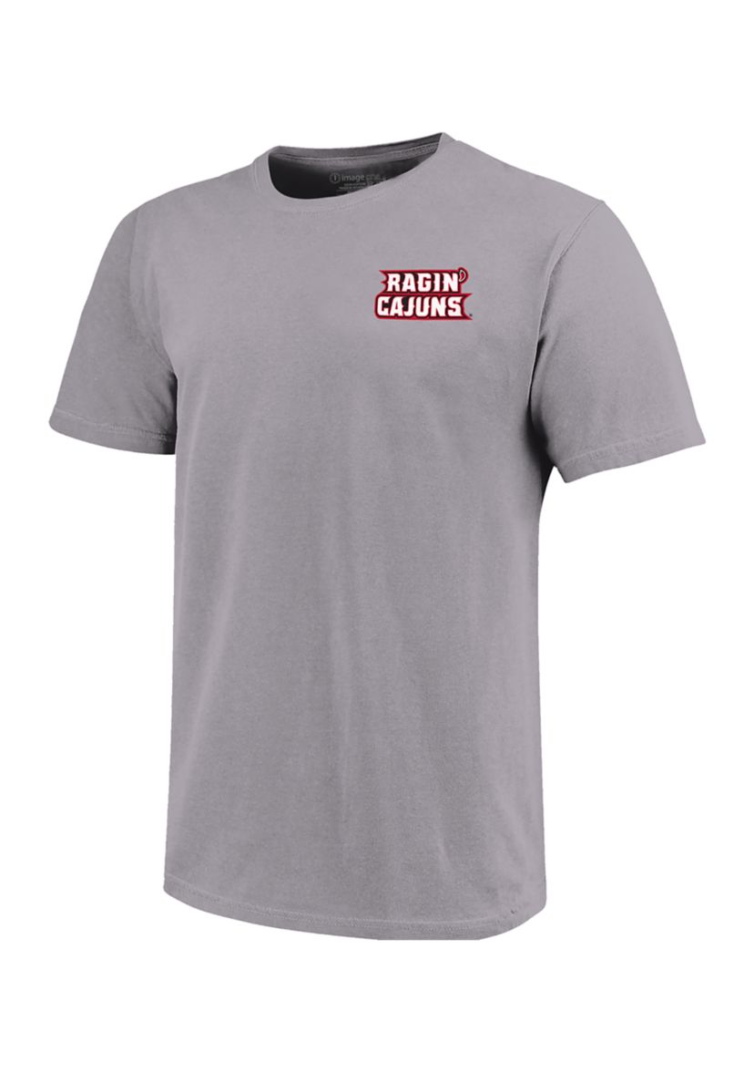 NCAA Louisiana-Lafayette Ragin Cajuns Short Sleeve Helmet Arch Graphic T-Shirt 