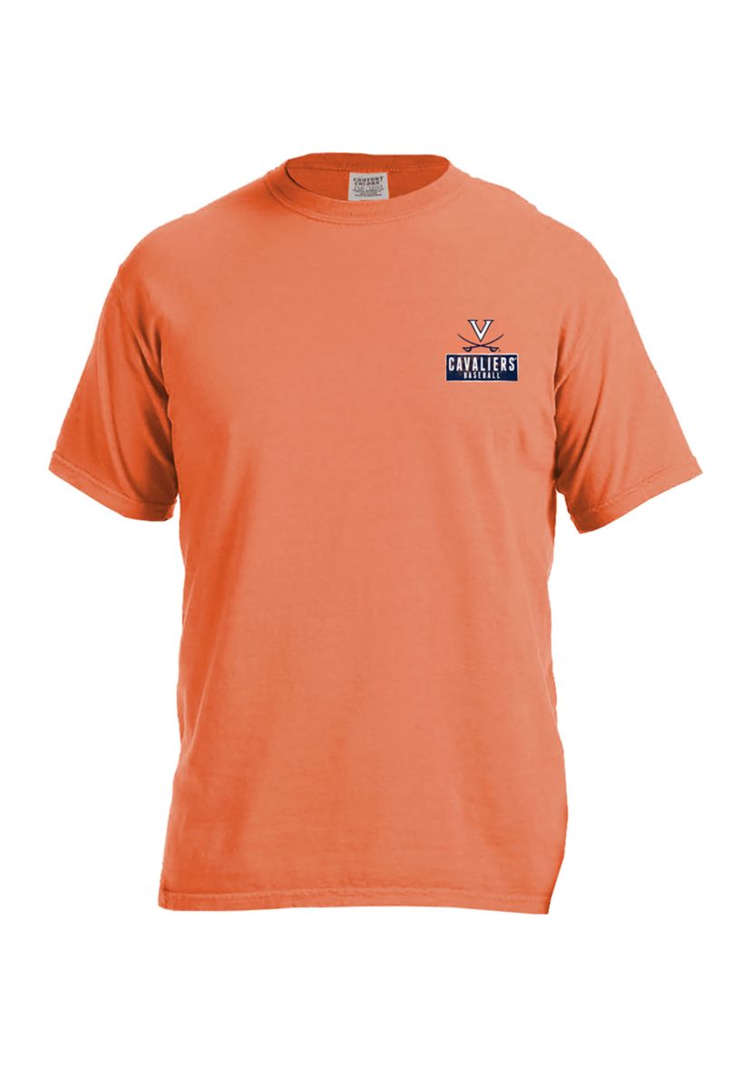 NCAA Virginia Cavaliers Comfort Color T-Shirt - Vintage Baseball Flag 
