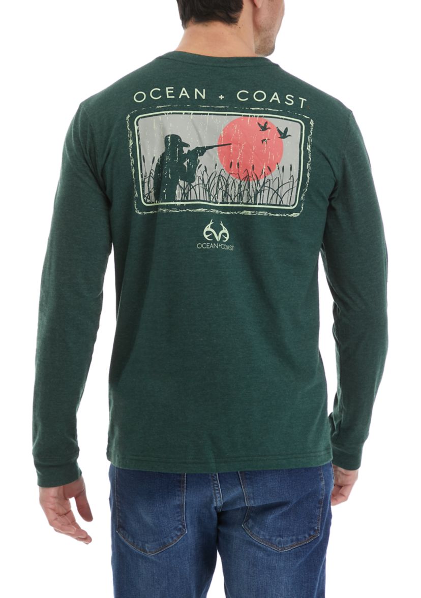X RealTree Long Sleeve Crew Neck Graphic T-Shirt