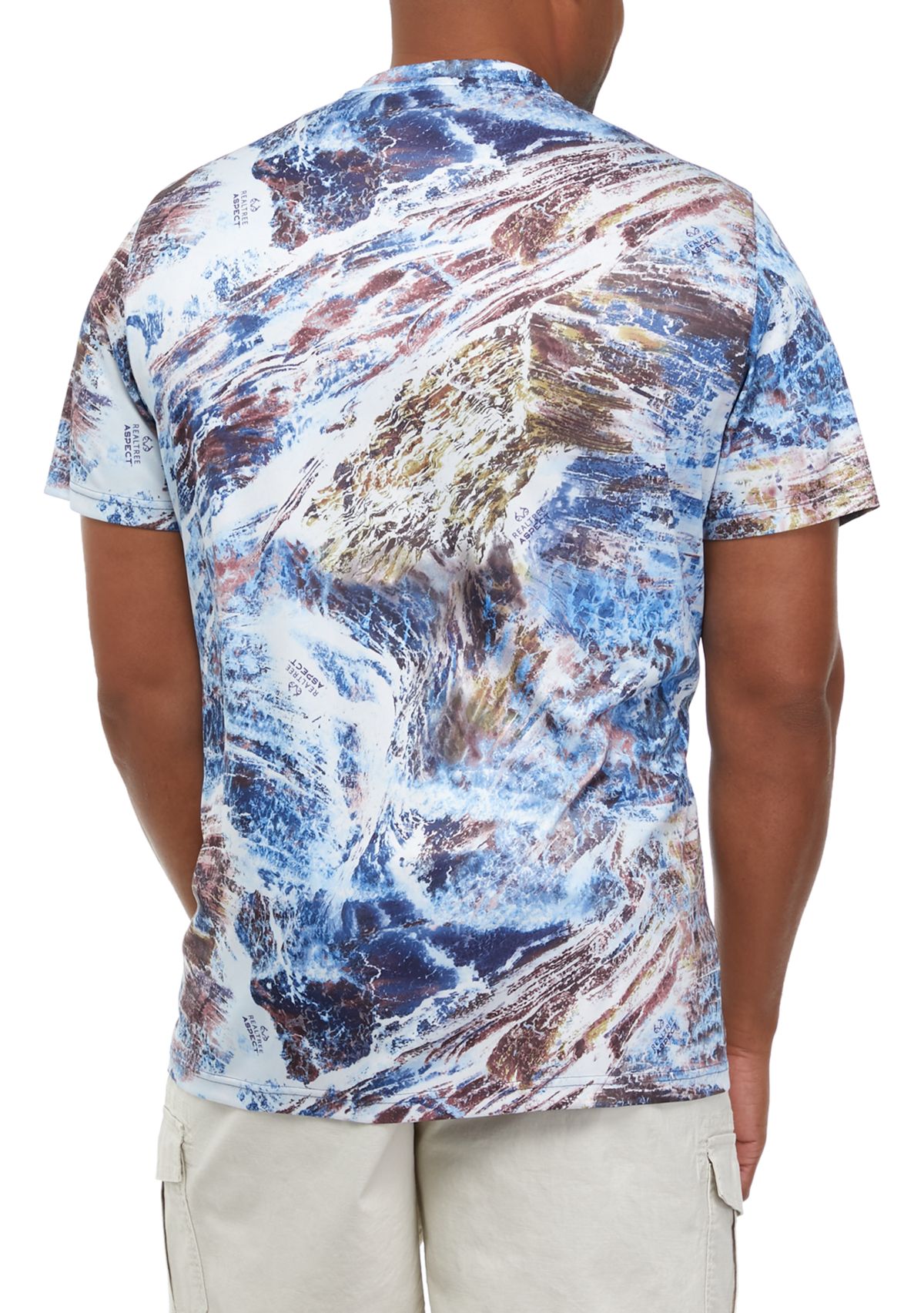 Big & Tall Ocean Print Graphic T-Shirt 