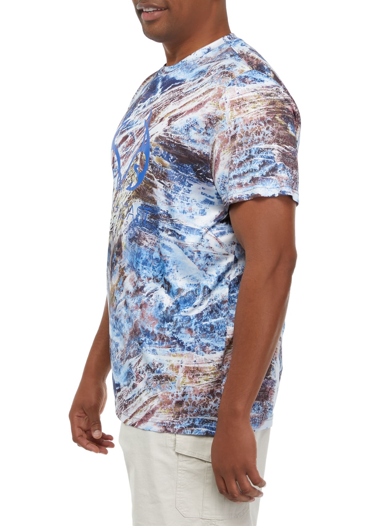 Big & Tall Ocean Print Graphic T-Shirt 