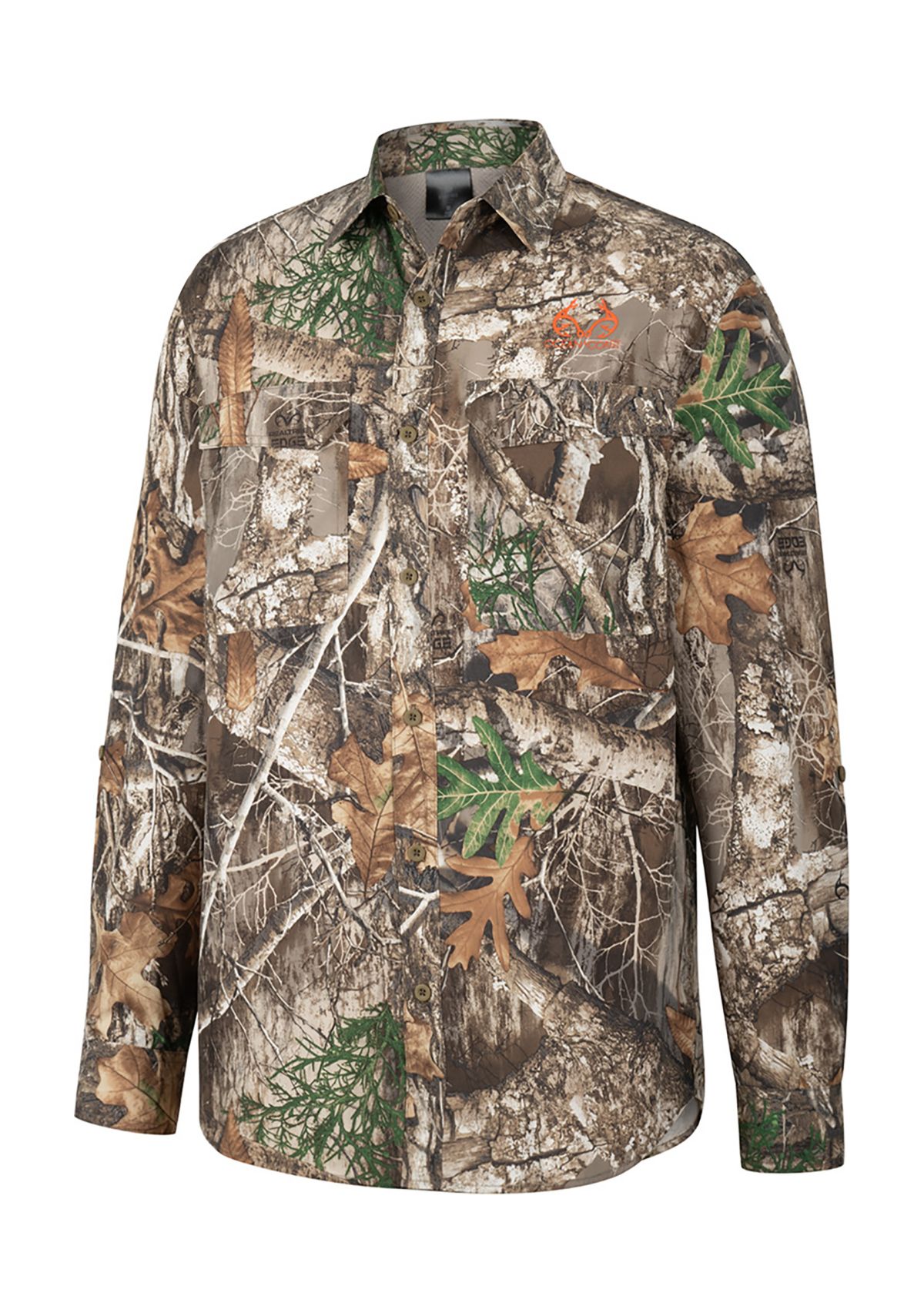 Woven Pattern Long Sleeve Fishing Shirt