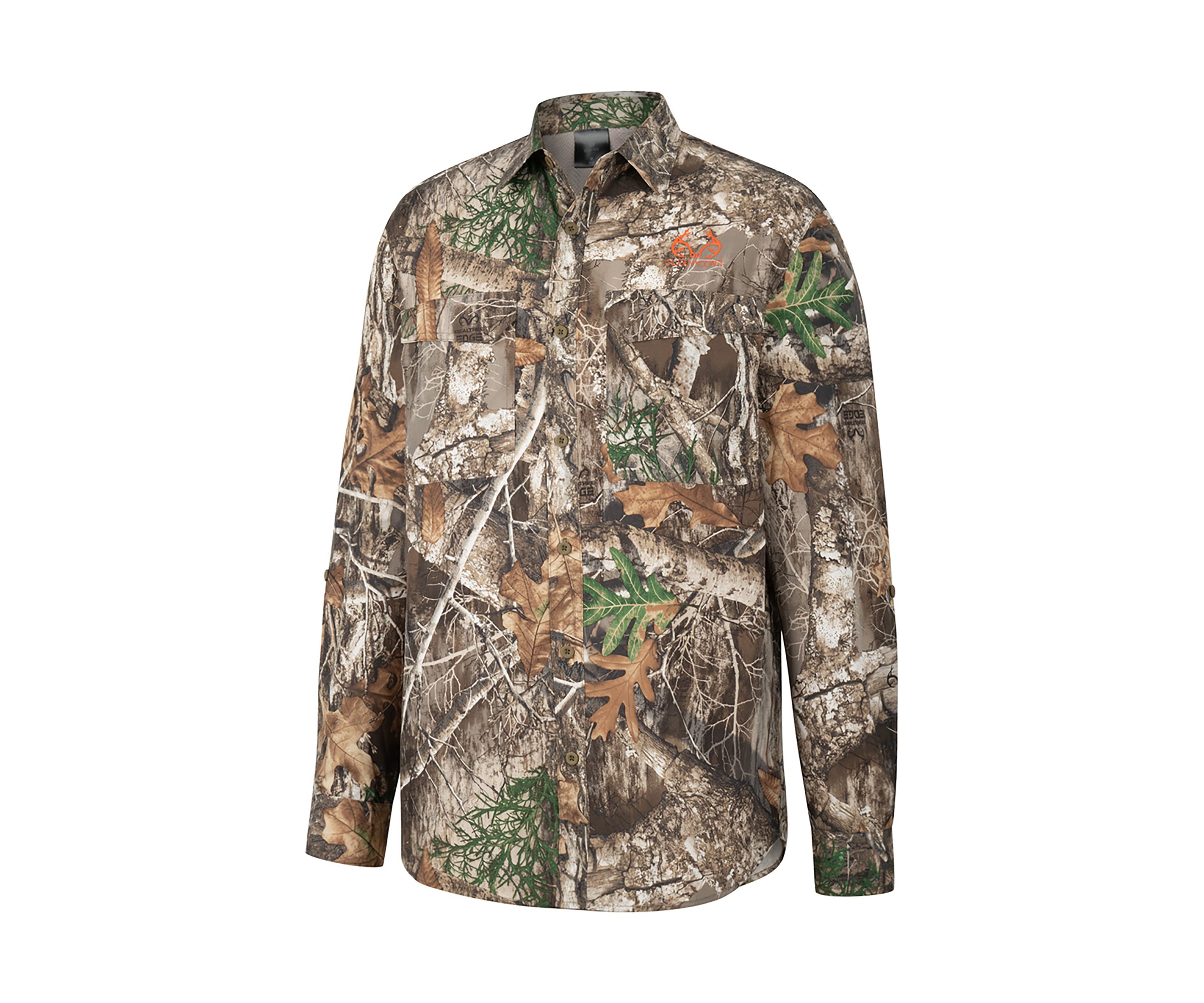 Woven Pattern Long Sleeve Fishing Shirt