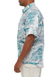 Big & Tall Short Sleeve Printed Fishing Shirt 