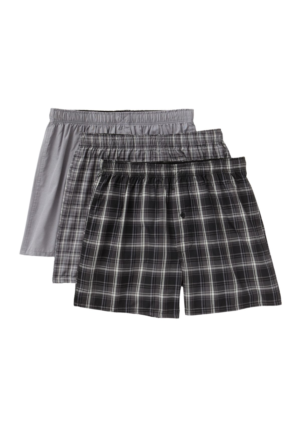 Mens 3 Pack Woven Boxers