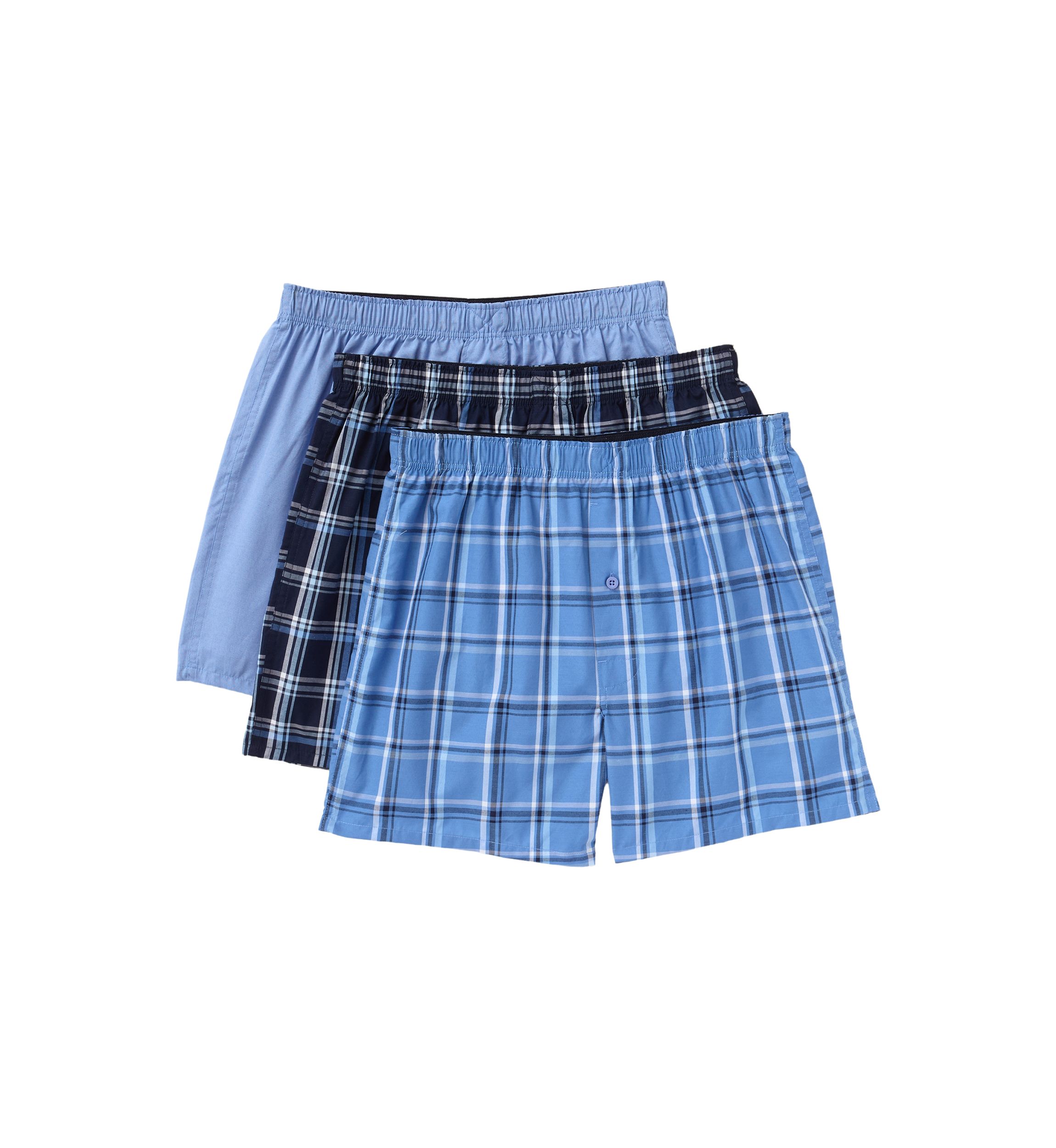 Mens 3 Pack Woven Boxers