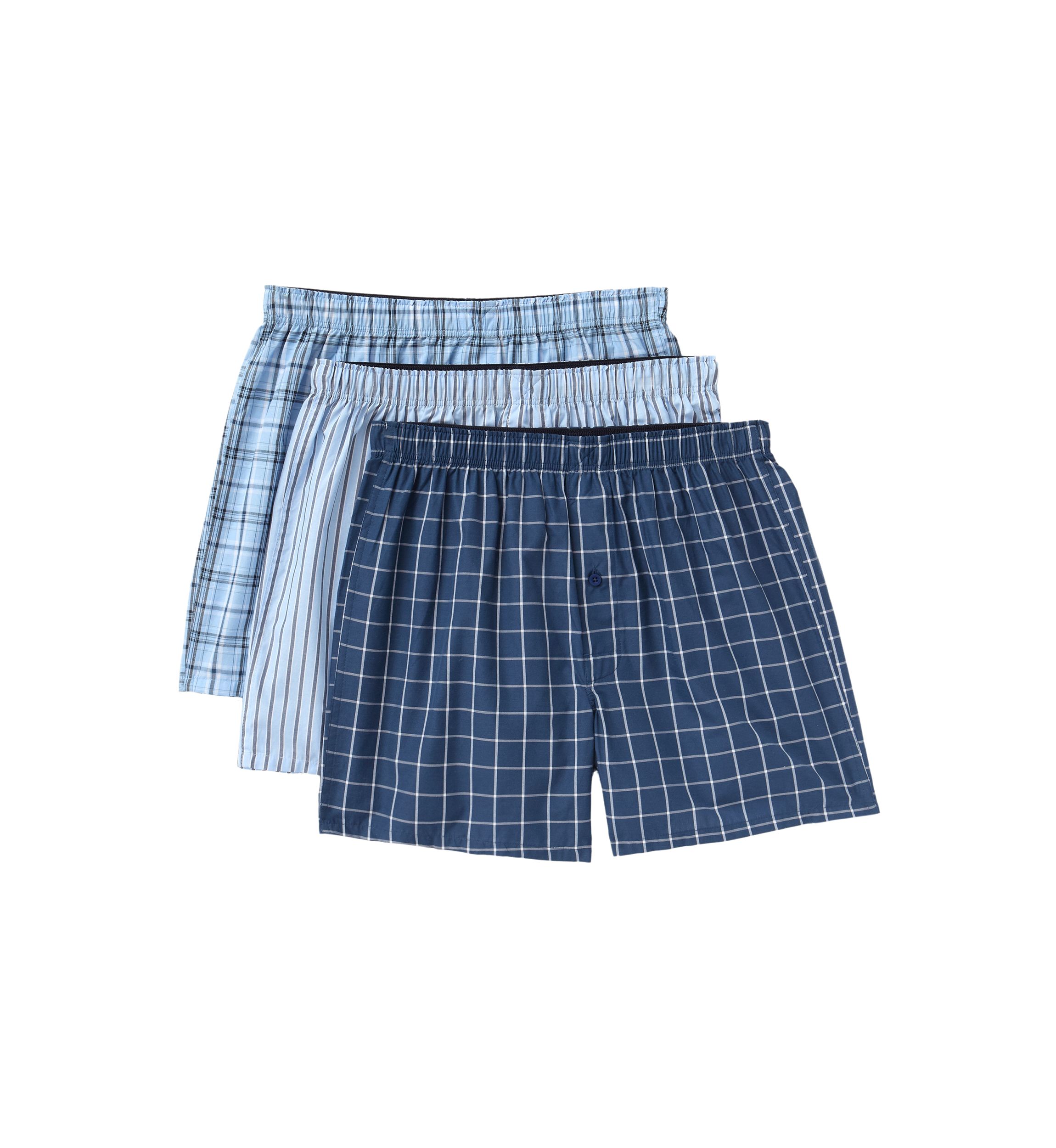 Mens 3 Pack Woven Boxers
