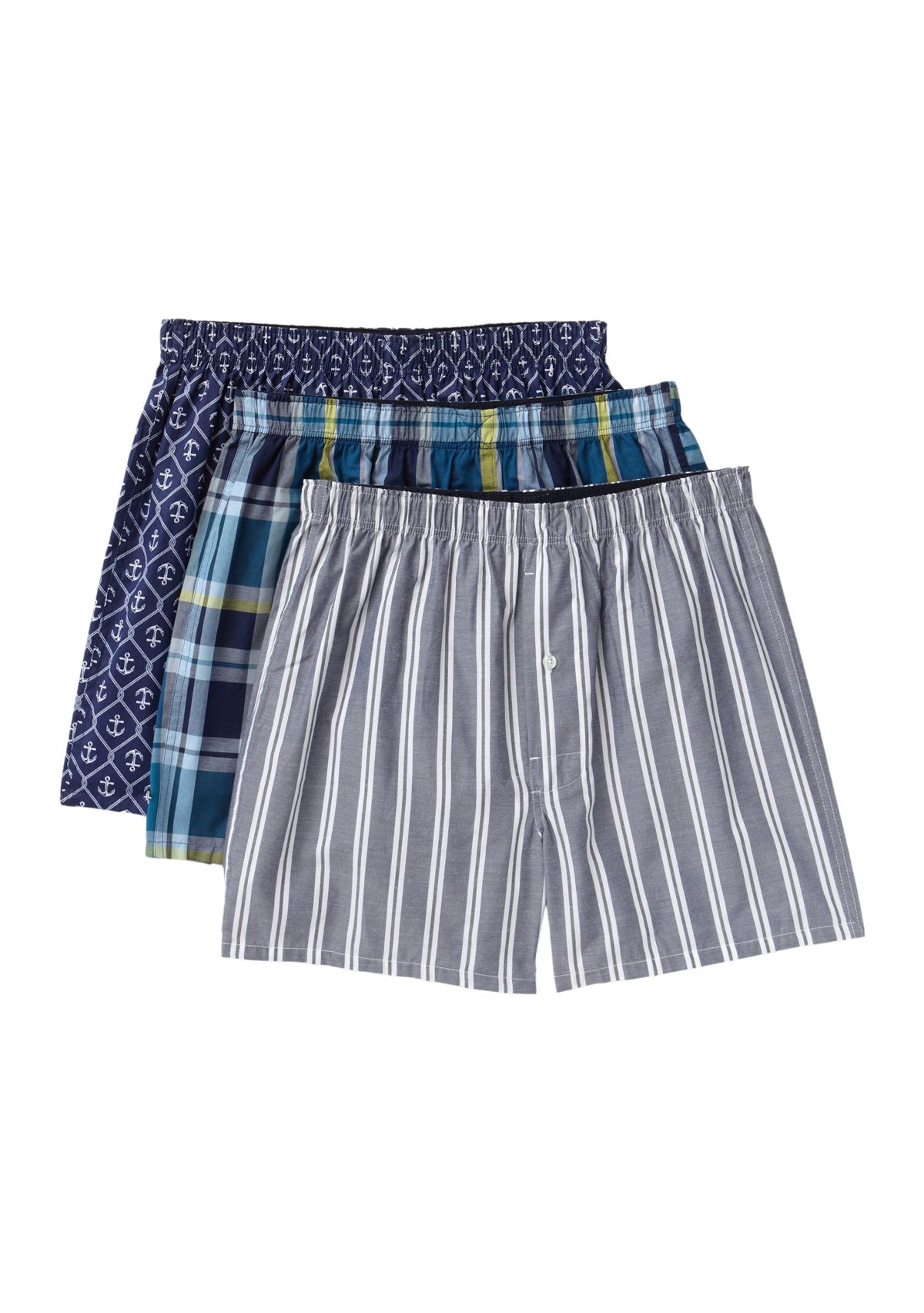 Mens 3 Pack Woven Boxers