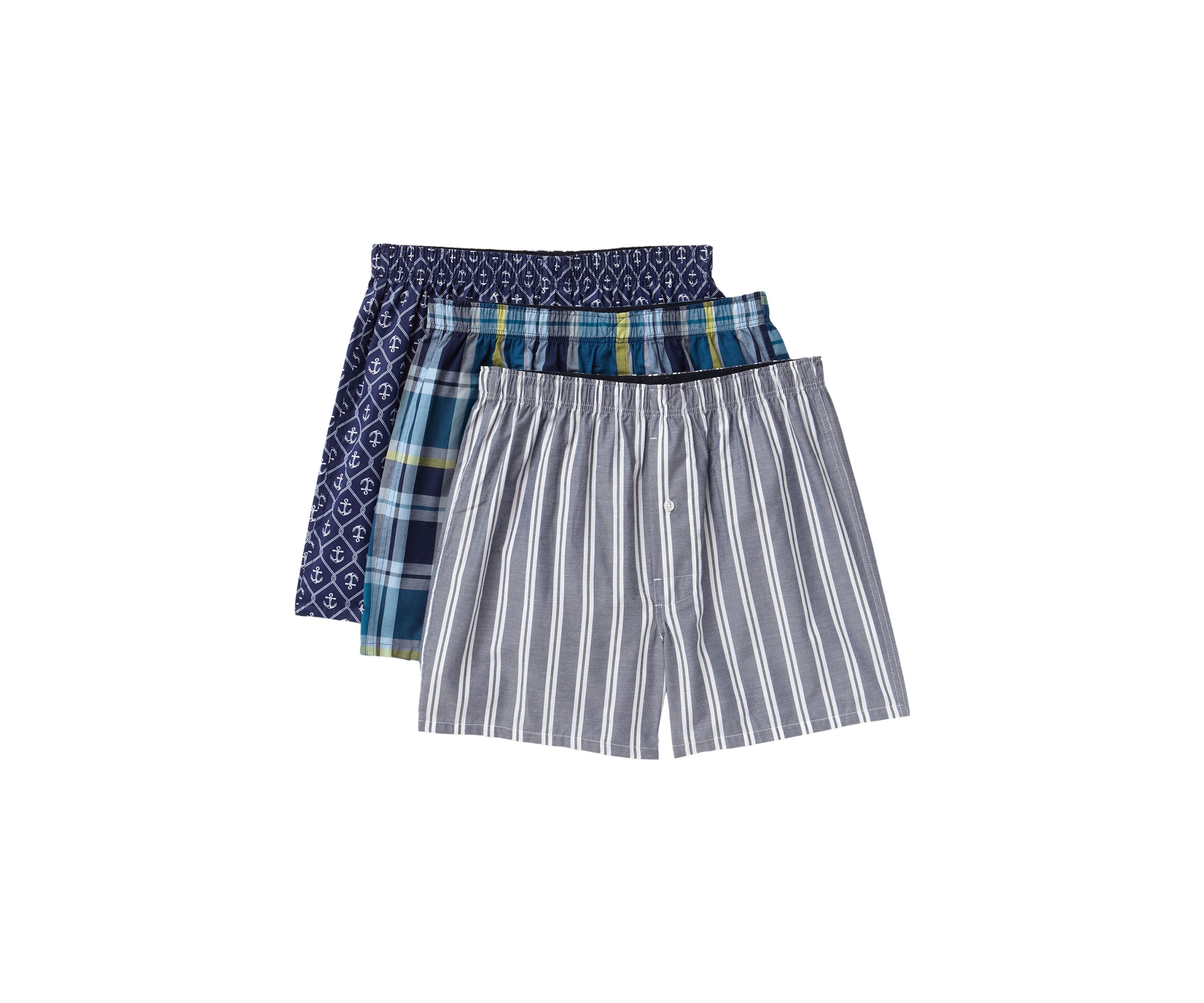 Mens 3 Pack Woven Boxers