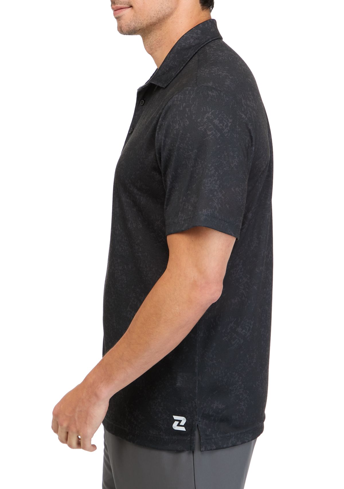 Printed Brushed Knit Polo 