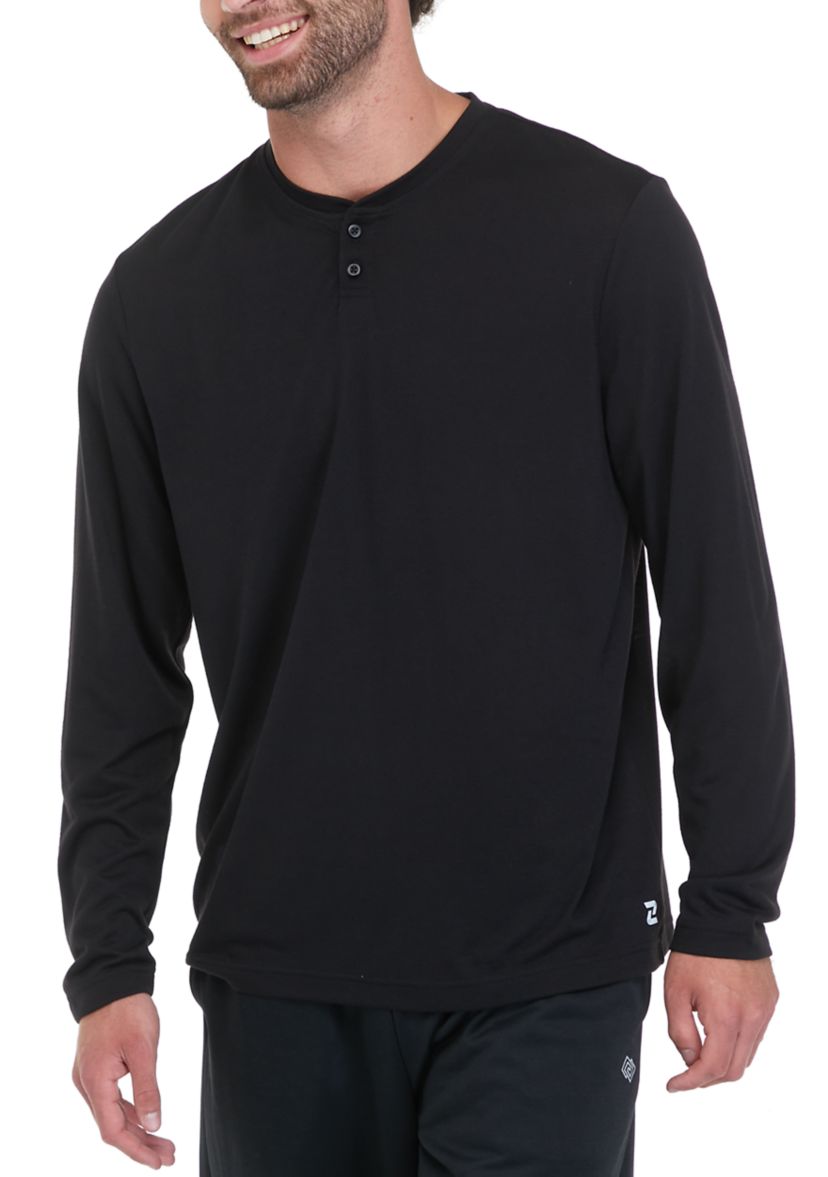 Long Sleeve Brushed Henley Shirt 