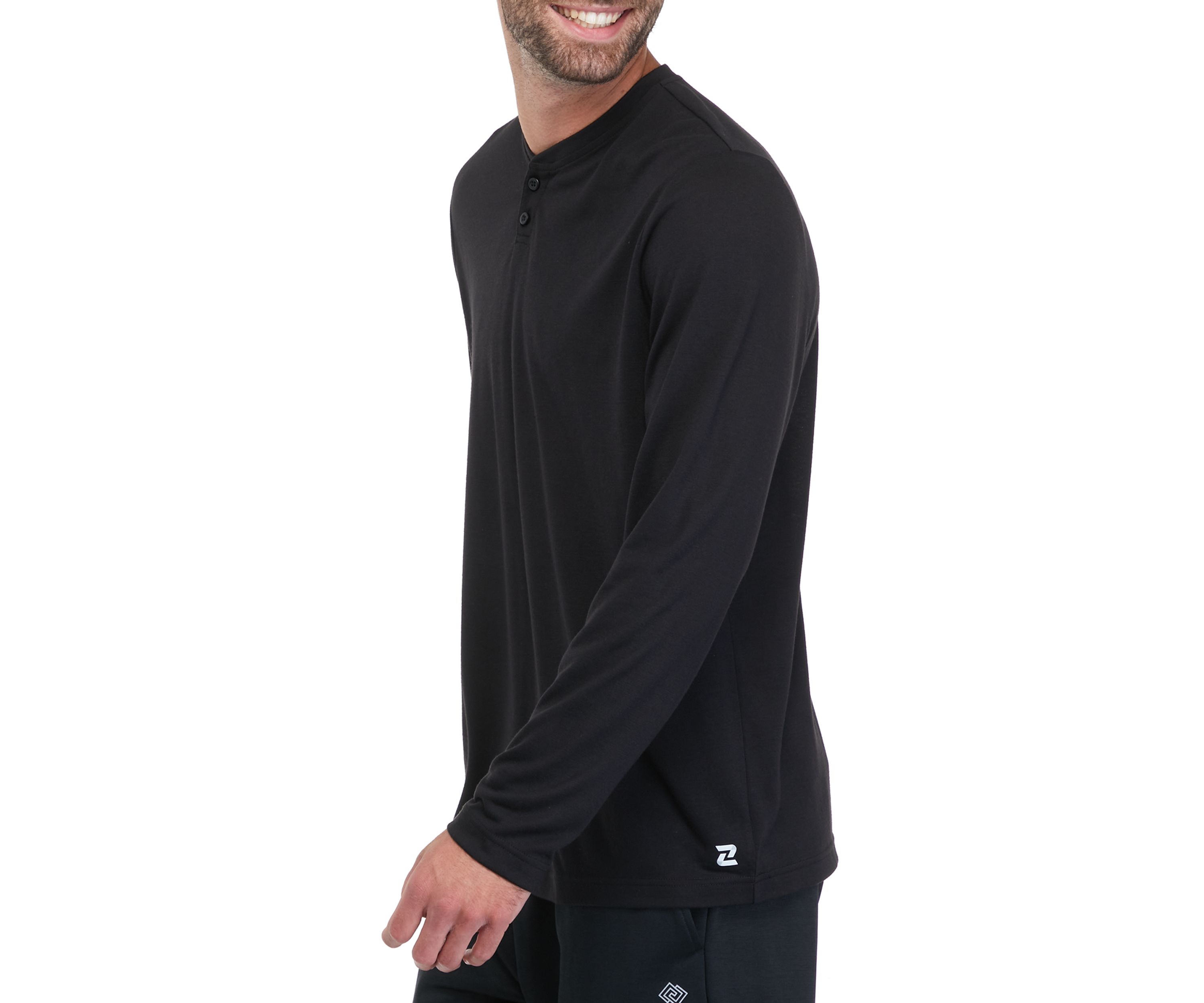 Long Sleeve Brushed Henley Shirt 