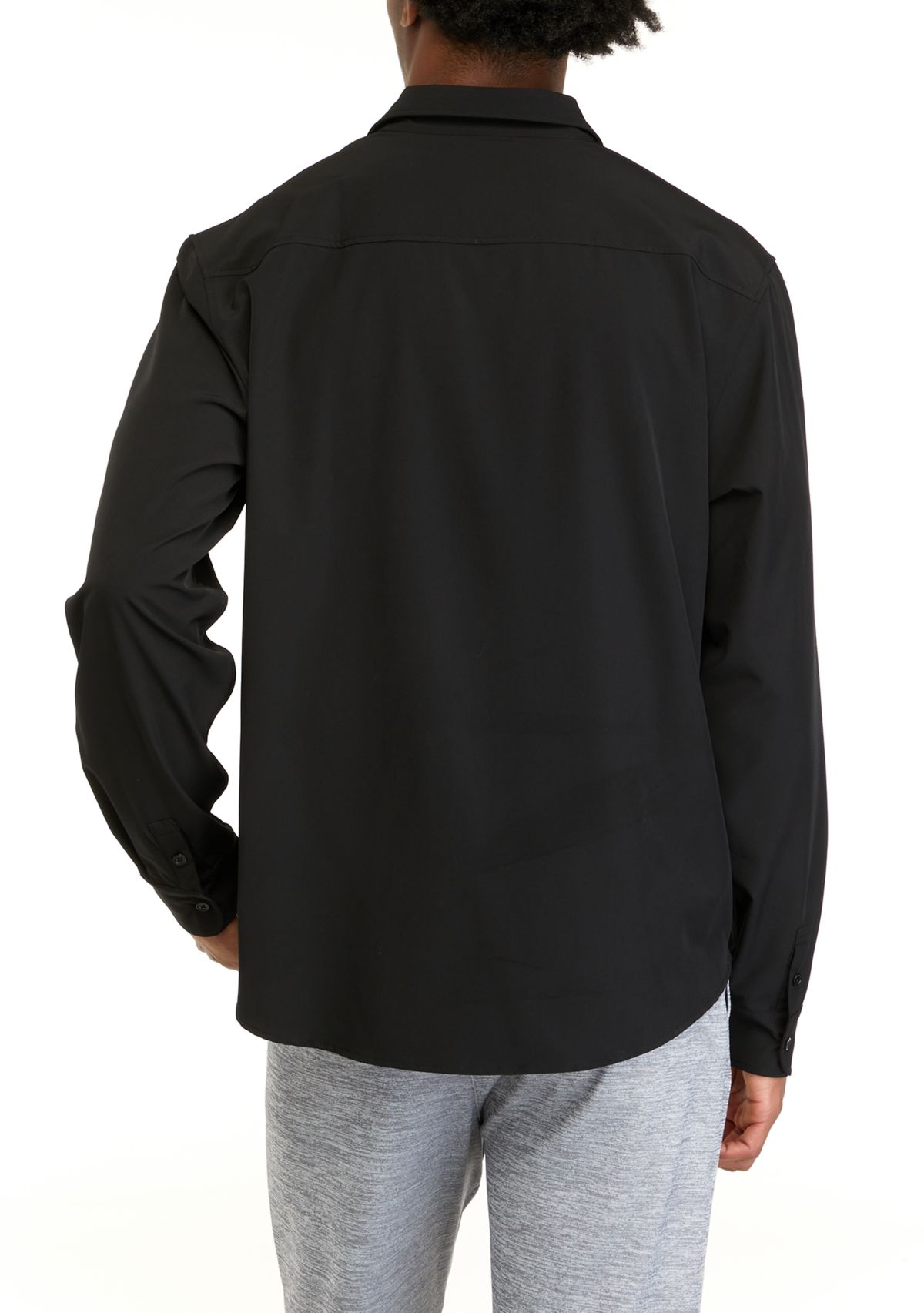 Long Sleeve Woven Hybrid Shirt
