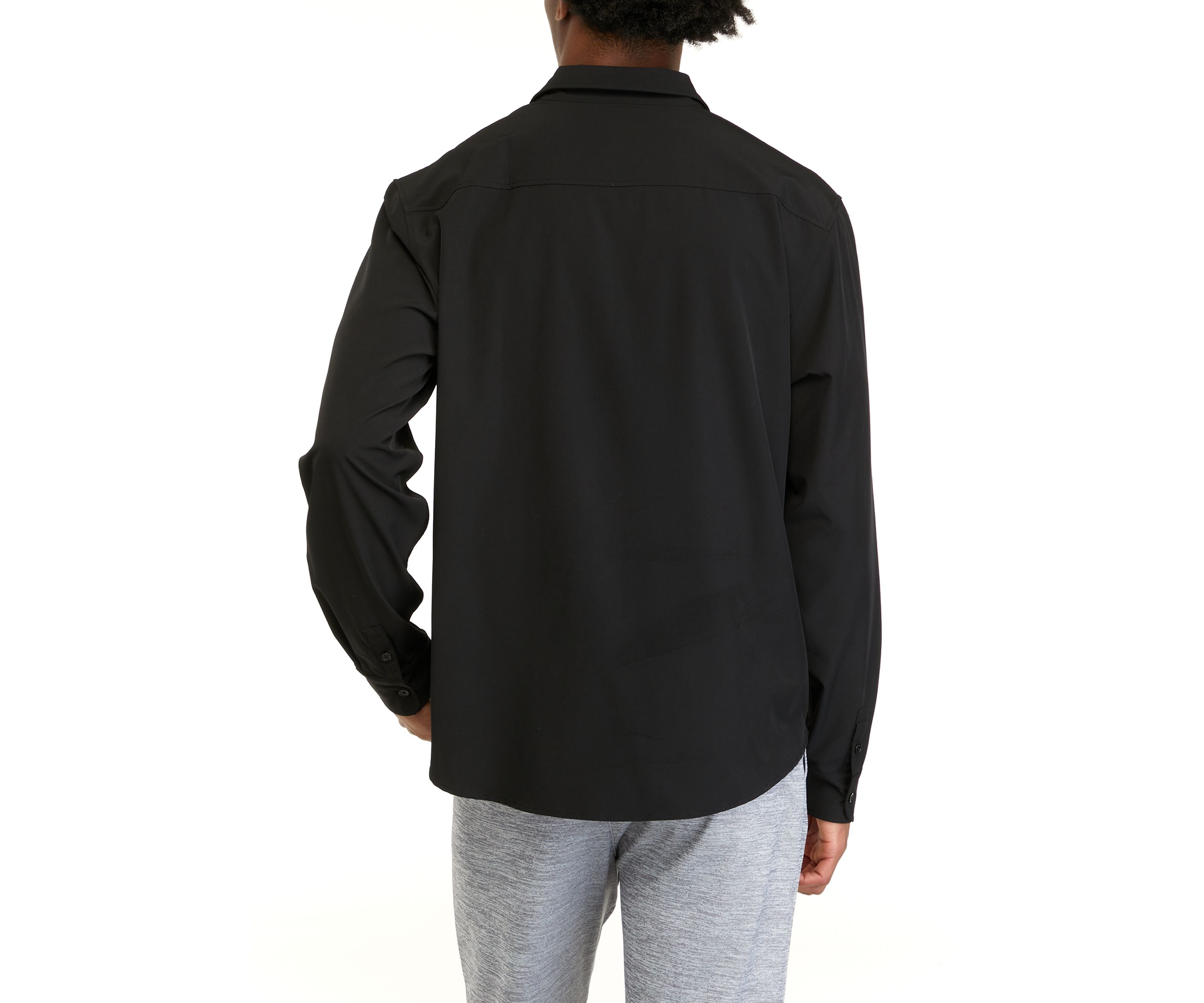 Long Sleeve Woven Hybrid Shirt