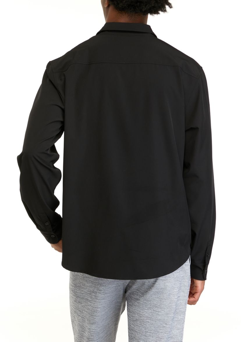 Long Sleeve Woven Hybrid Shirt