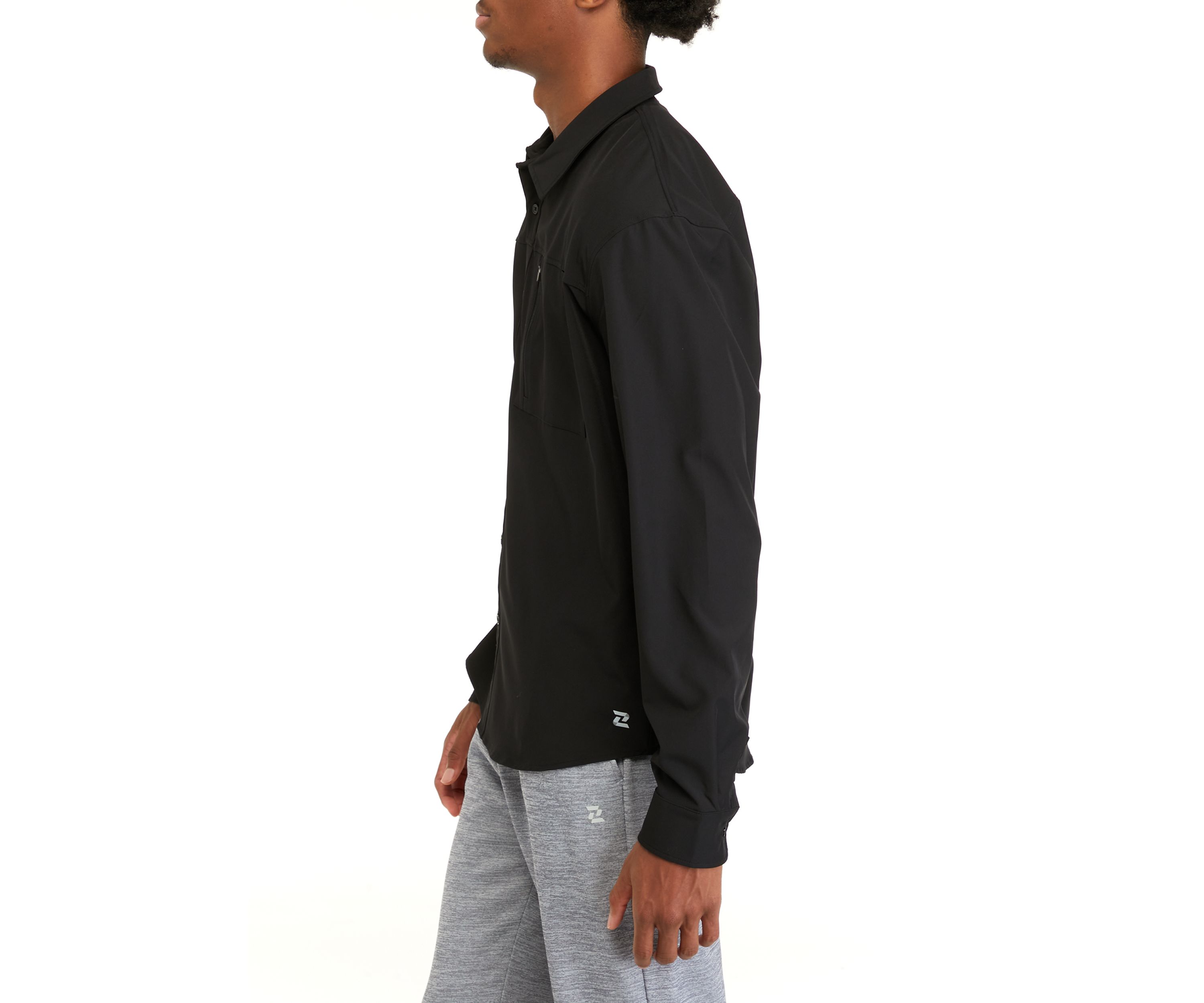 Long Sleeve Woven Hybrid Shirt