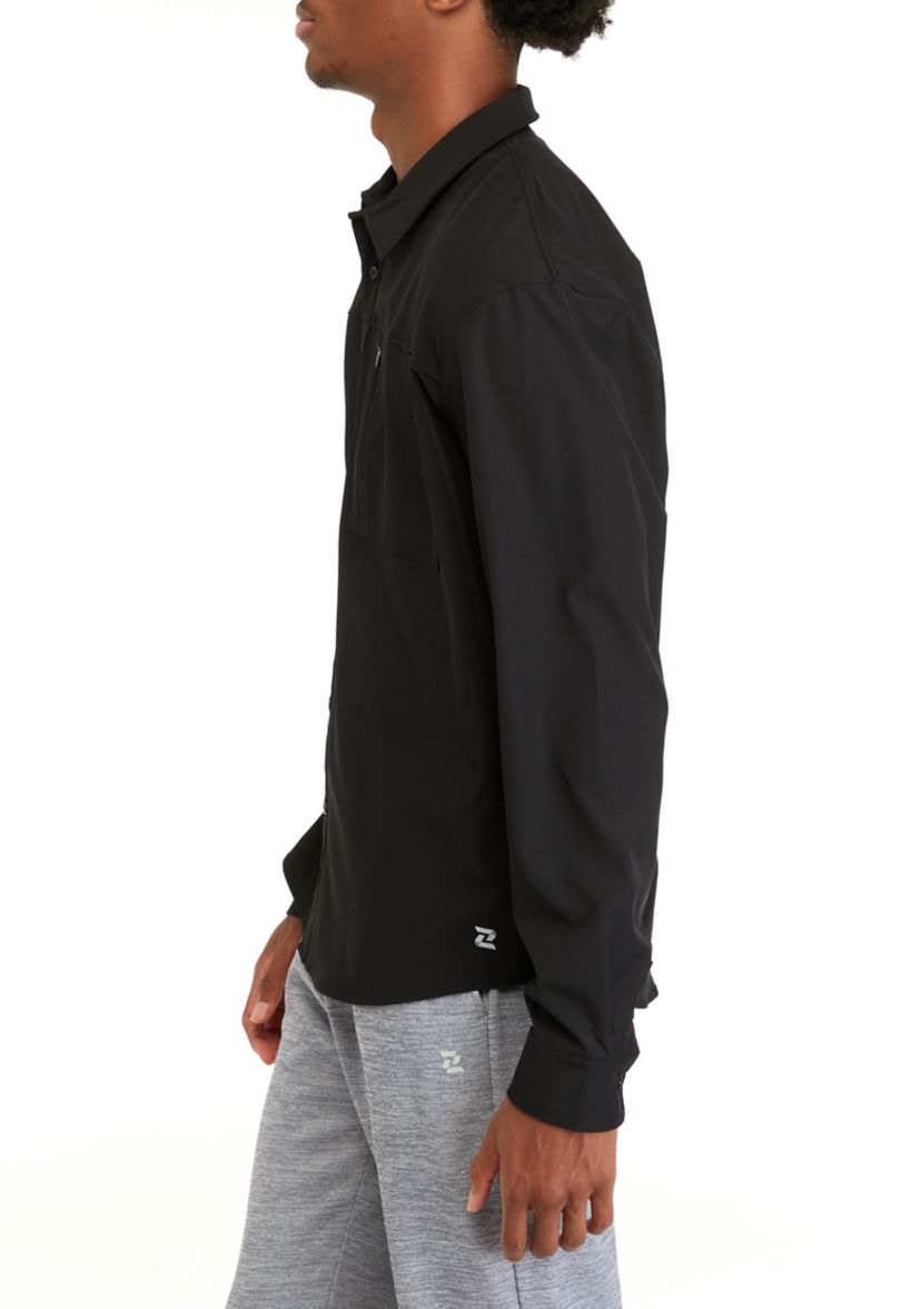 Long Sleeve Woven Hybrid Shirt