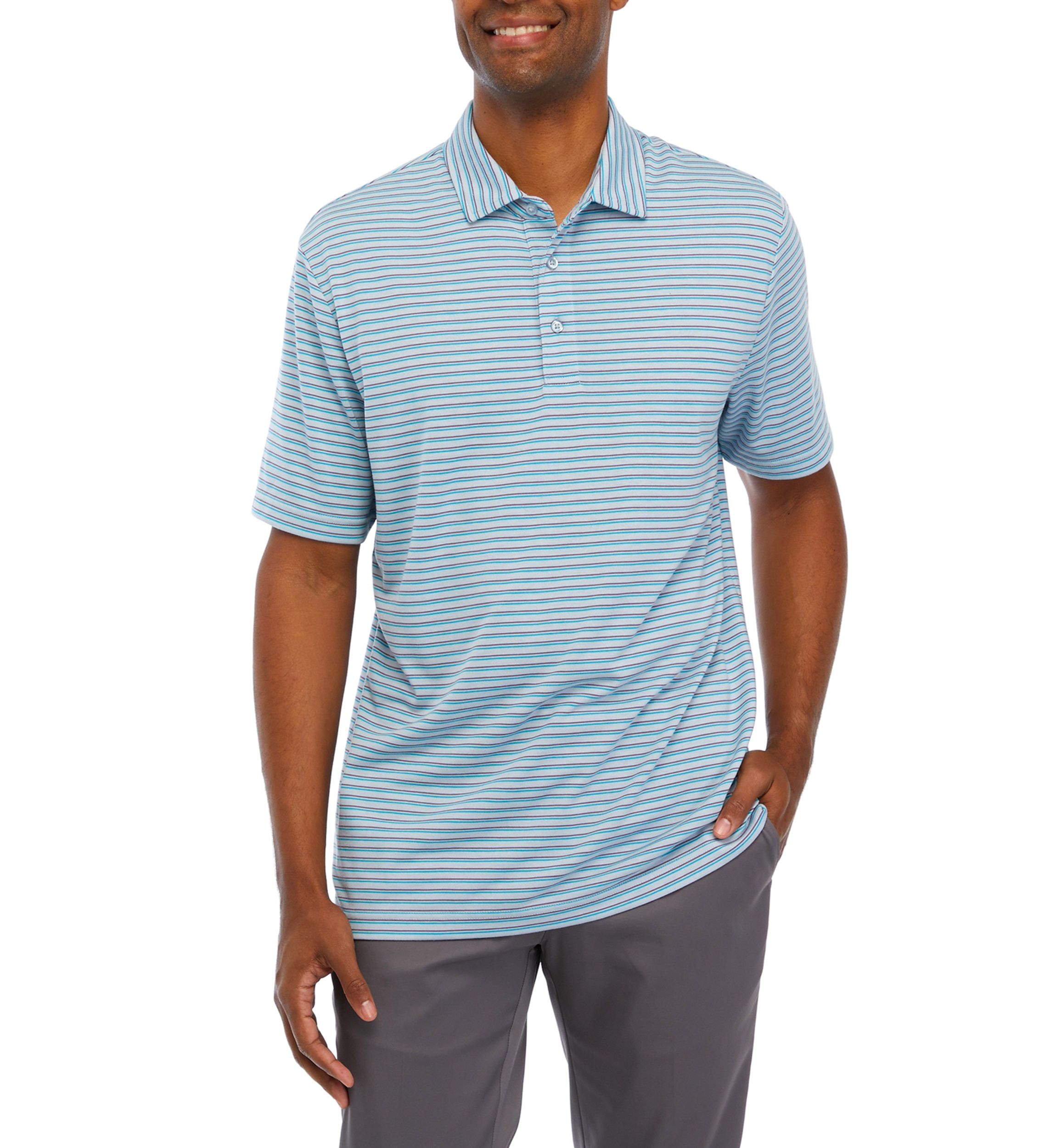 Stripe Brushed Polo Shirt