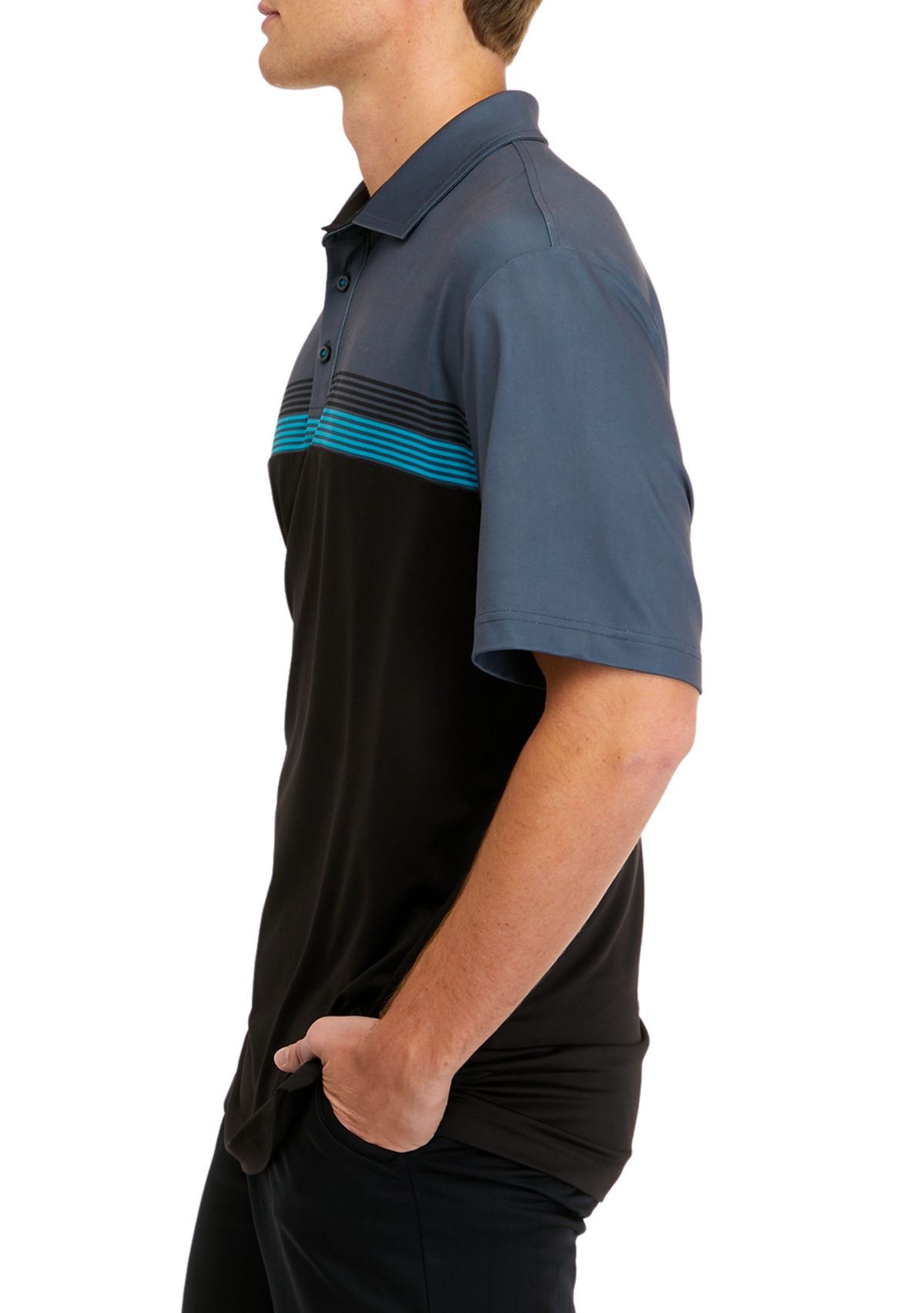 Performance Stripe Polo Shirt