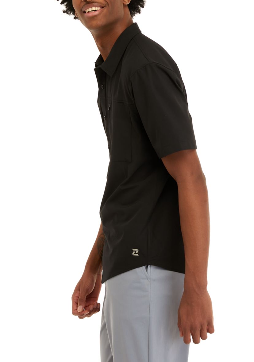 Short Sleeve Woven Hybrid Shirt