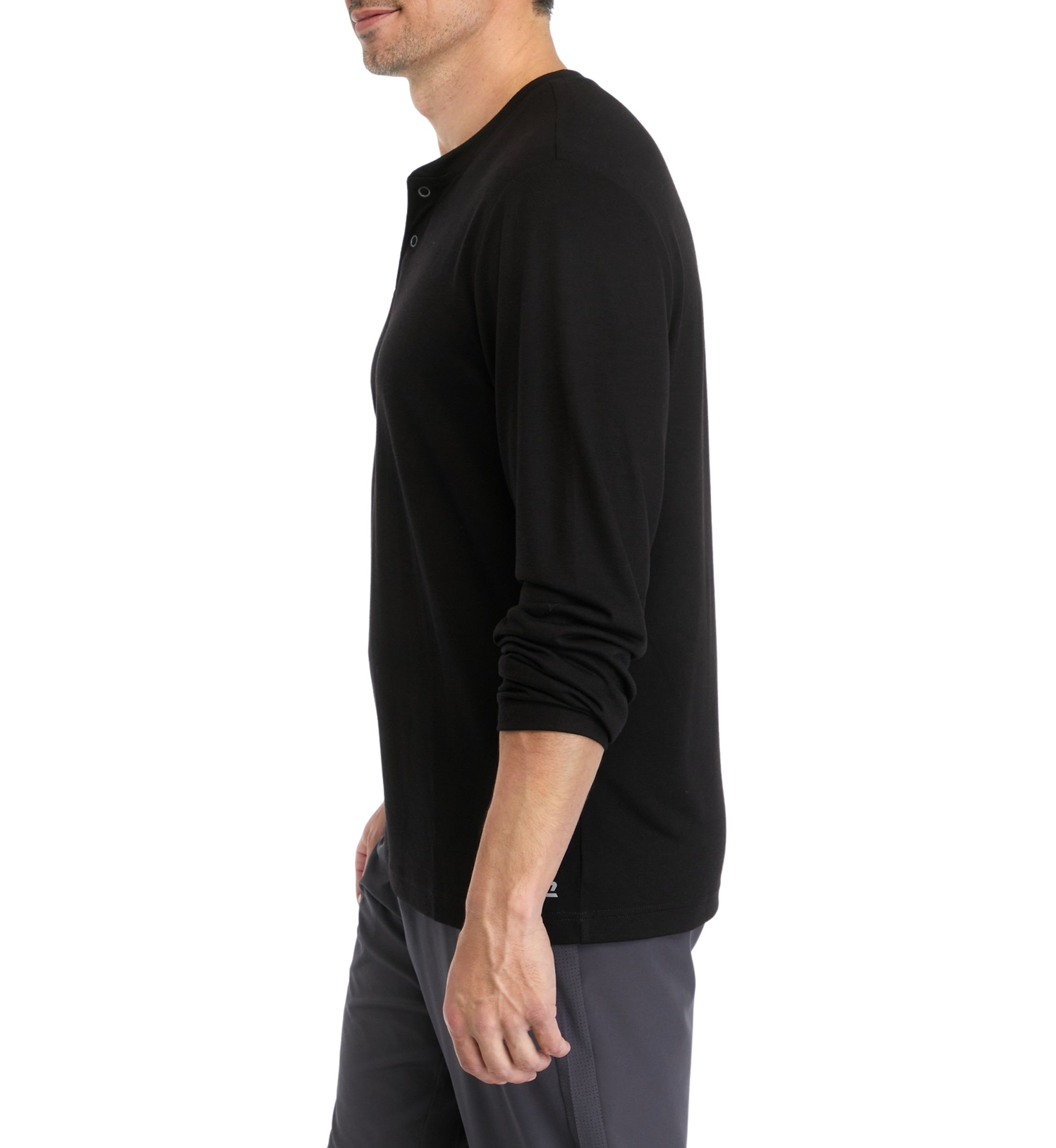 Long Sleeve Brushed Henley Pullover