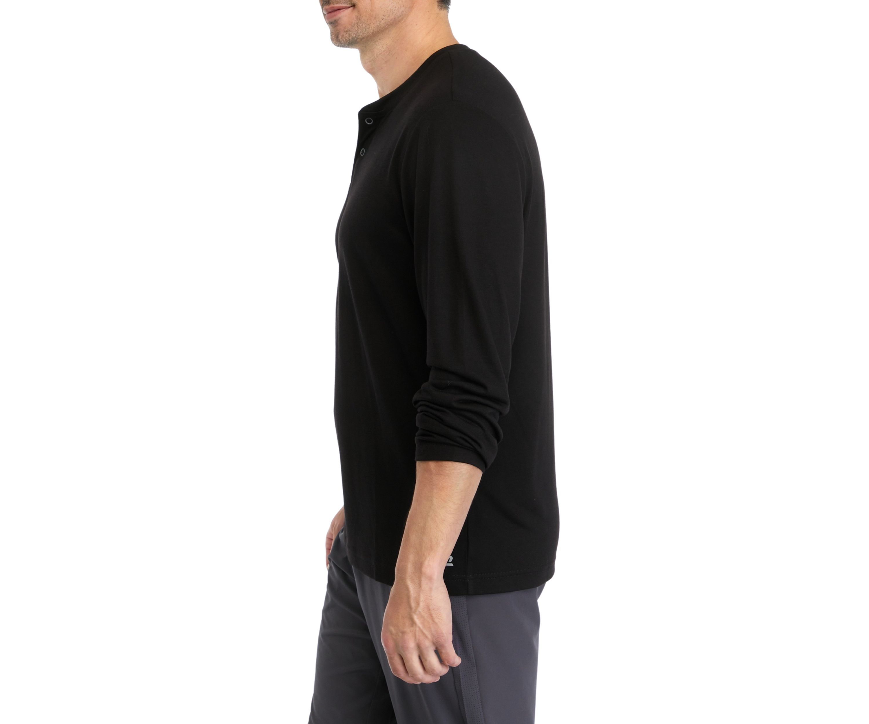 Long Sleeve Brushed Henley Pullover