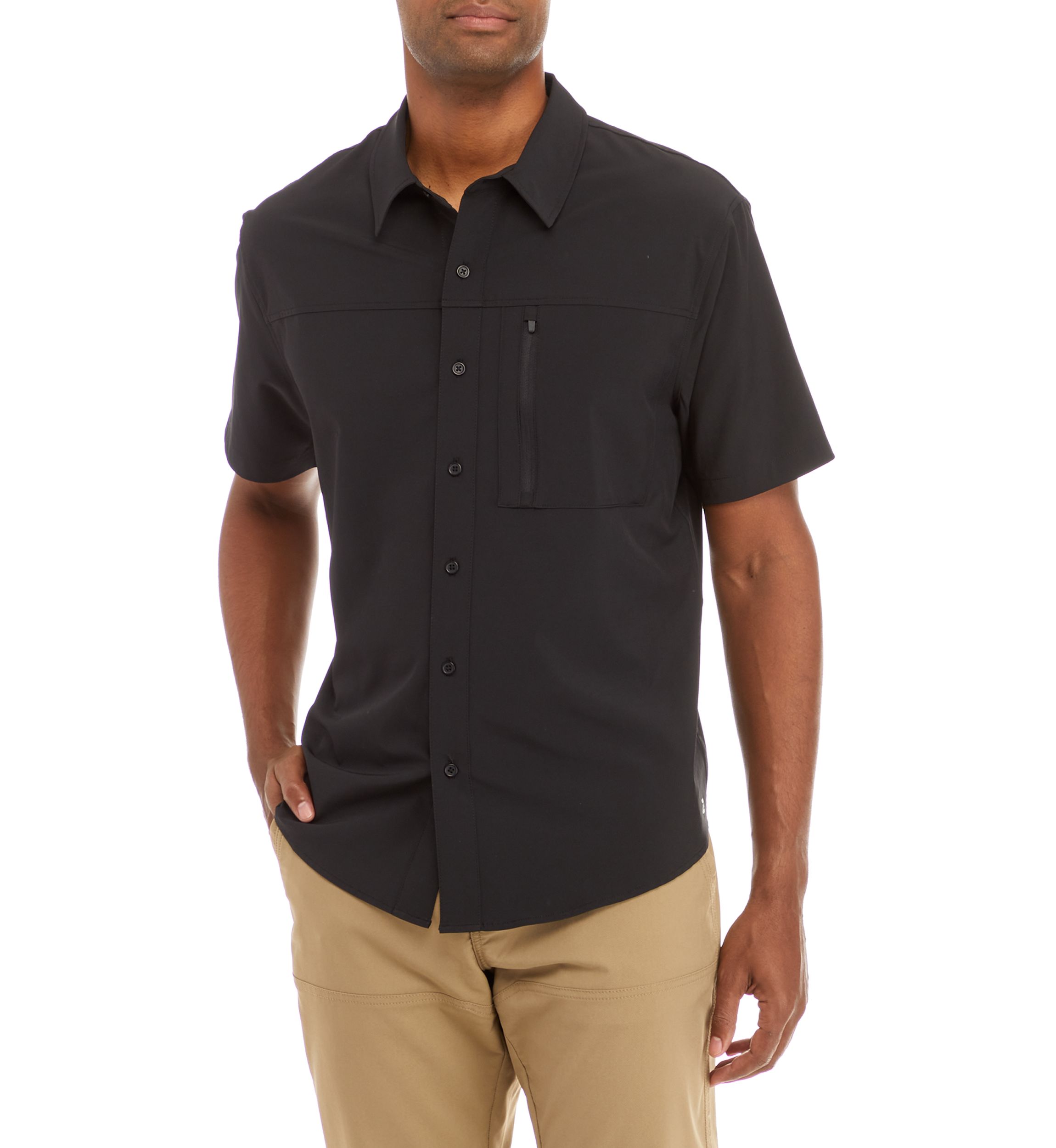 Short Sleeve Woven Hybrid Shirt