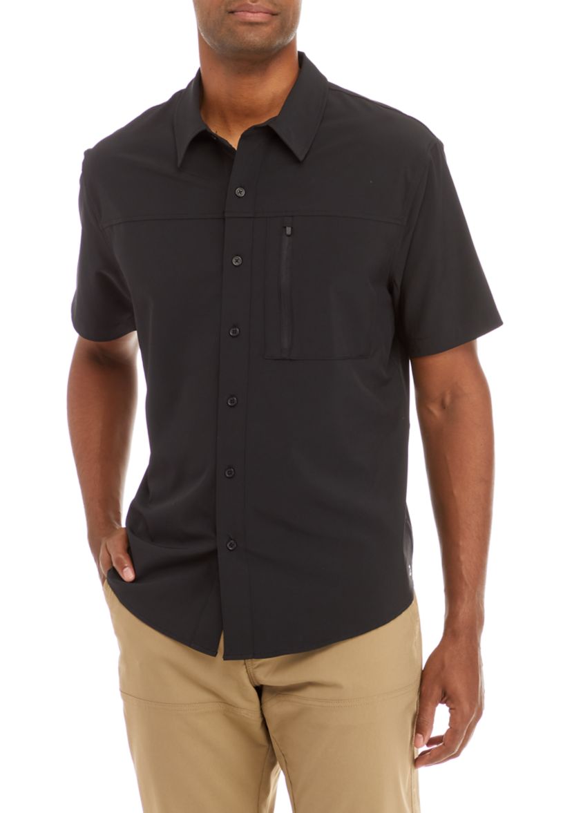 Short Sleeve Woven Hybrid Shirt
