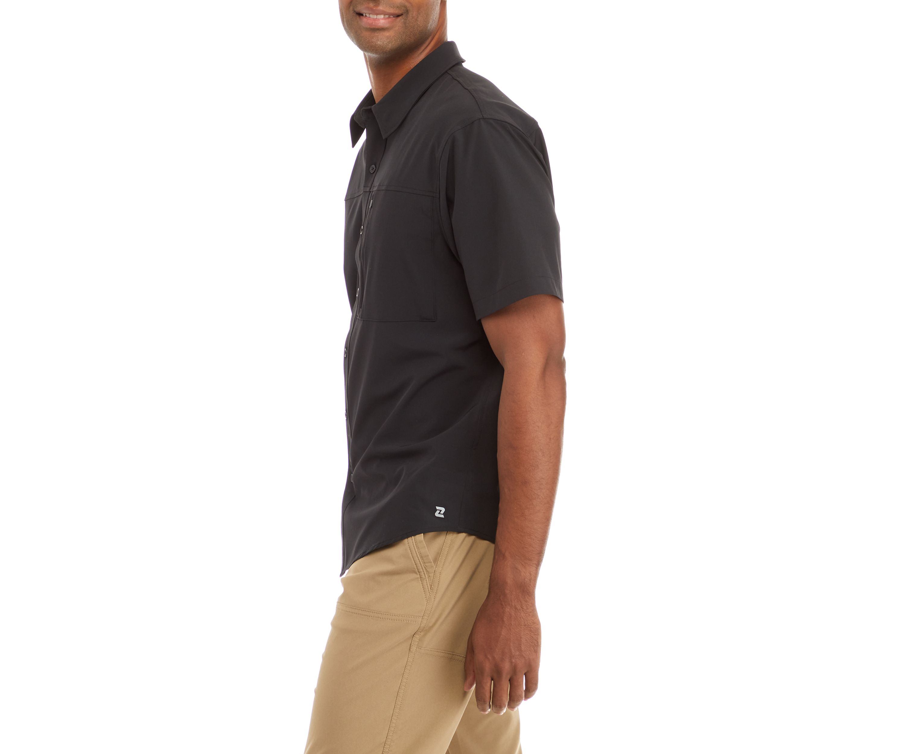 Short Sleeve Woven Hybrid Shirt