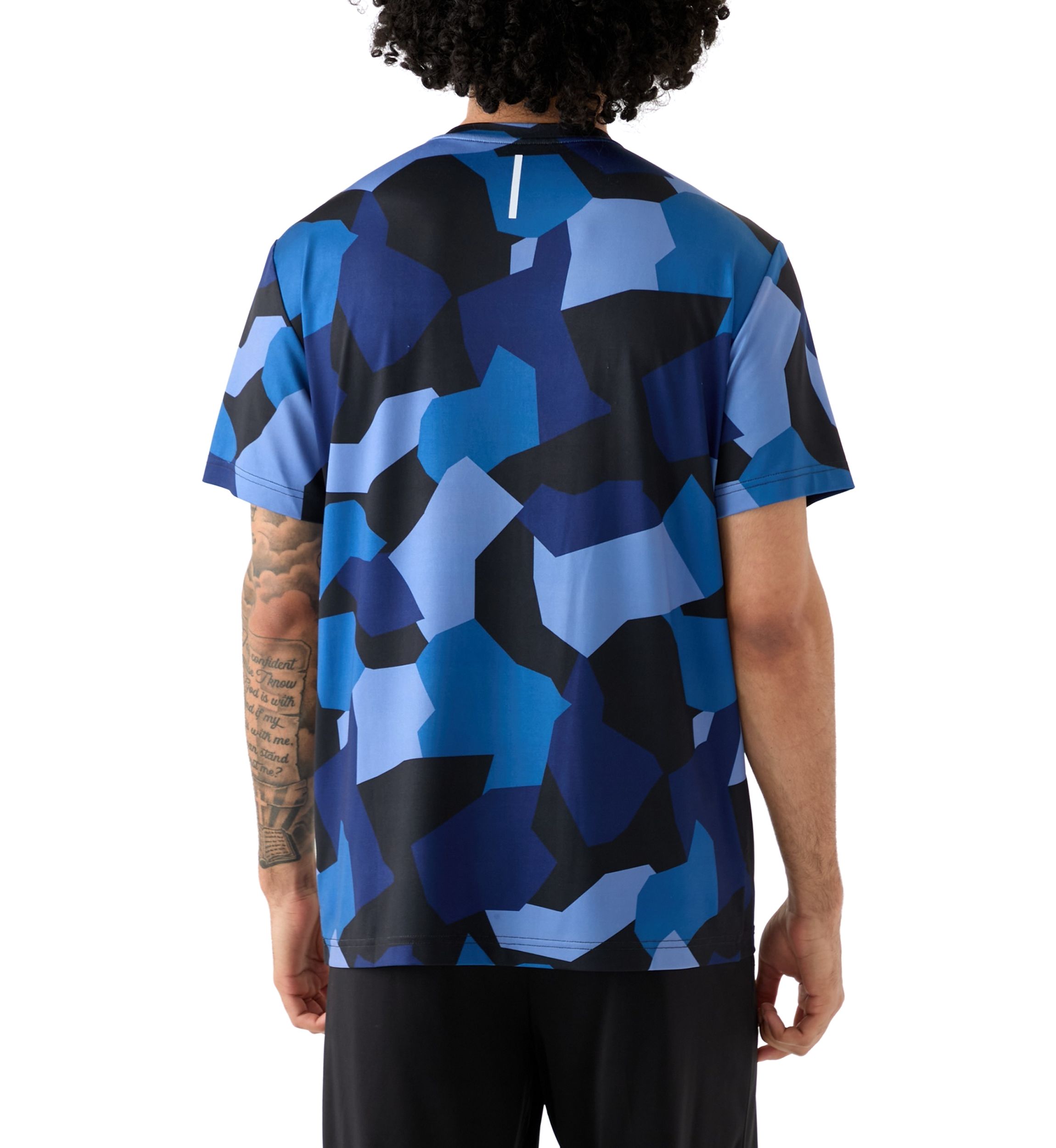 Mens Geometric Camo Short Sleeve Performance T-Shirt