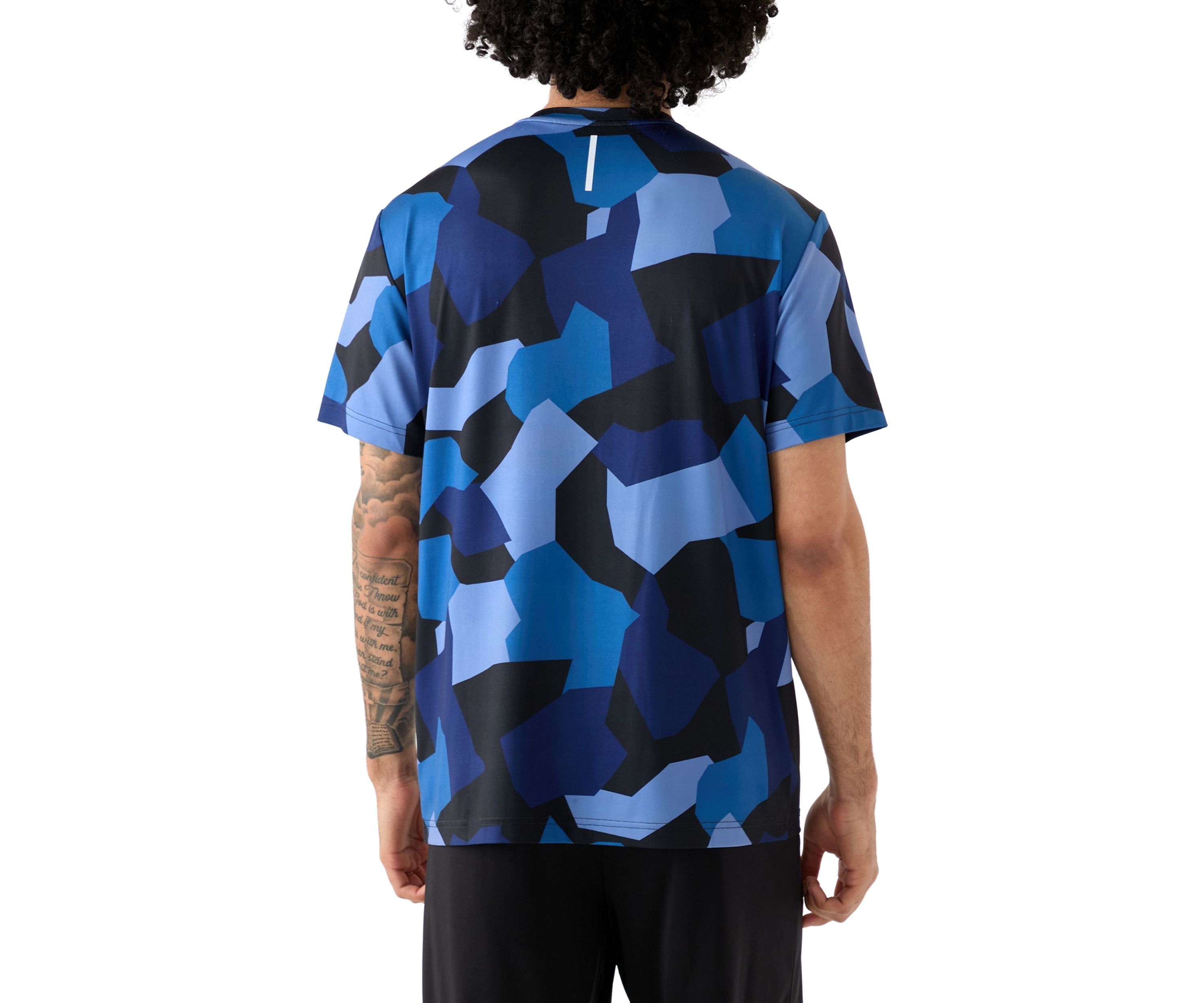 Mens Geometric Camo Short Sleeve Performance T-Shirt
