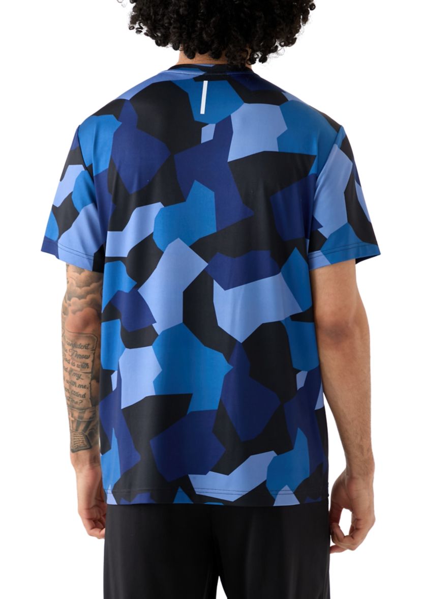 Mens Geometric Camo Short Sleeve Performance T-Shirt