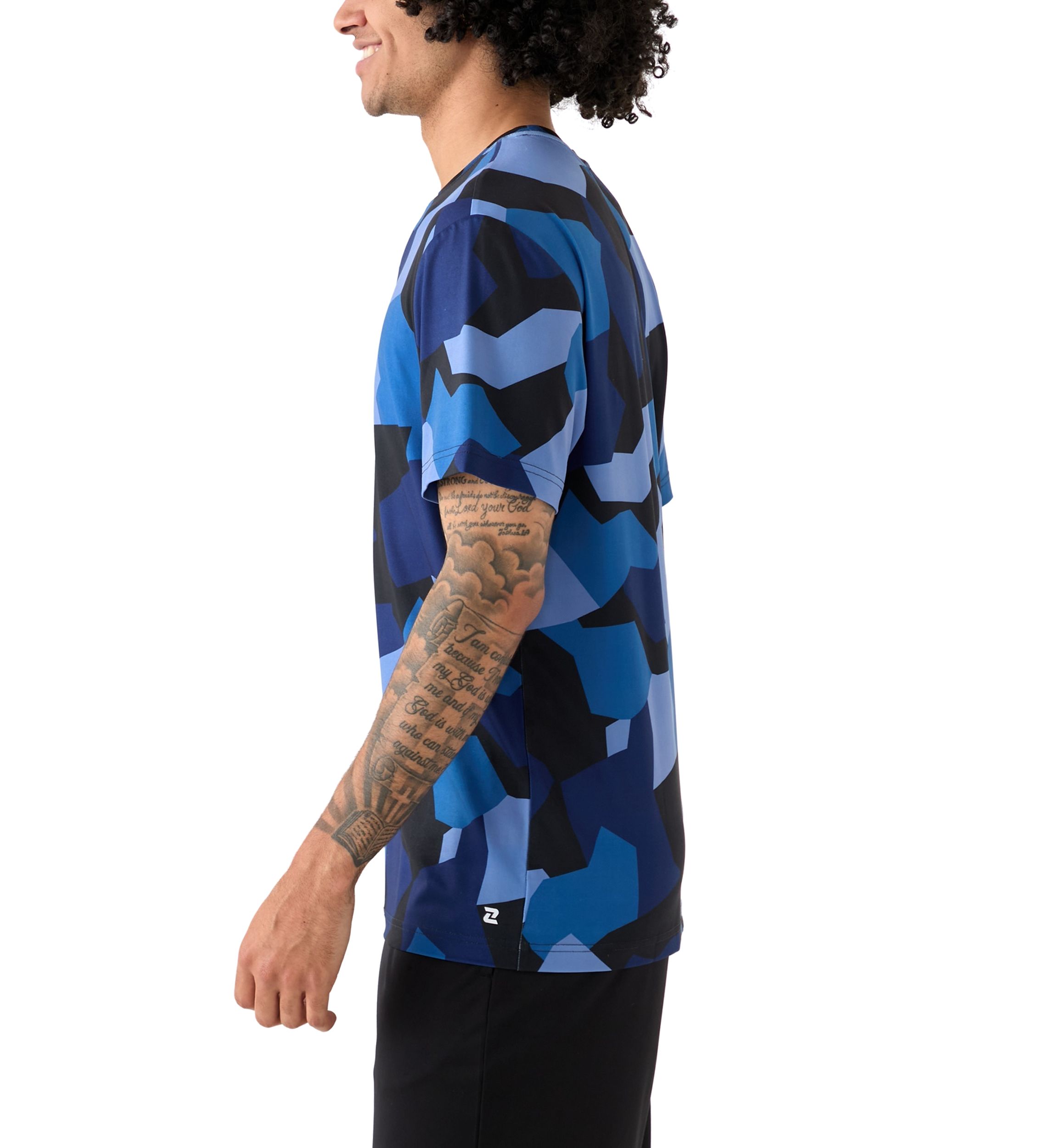 Mens Geometric Camo Short Sleeve Performance T-Shirt
