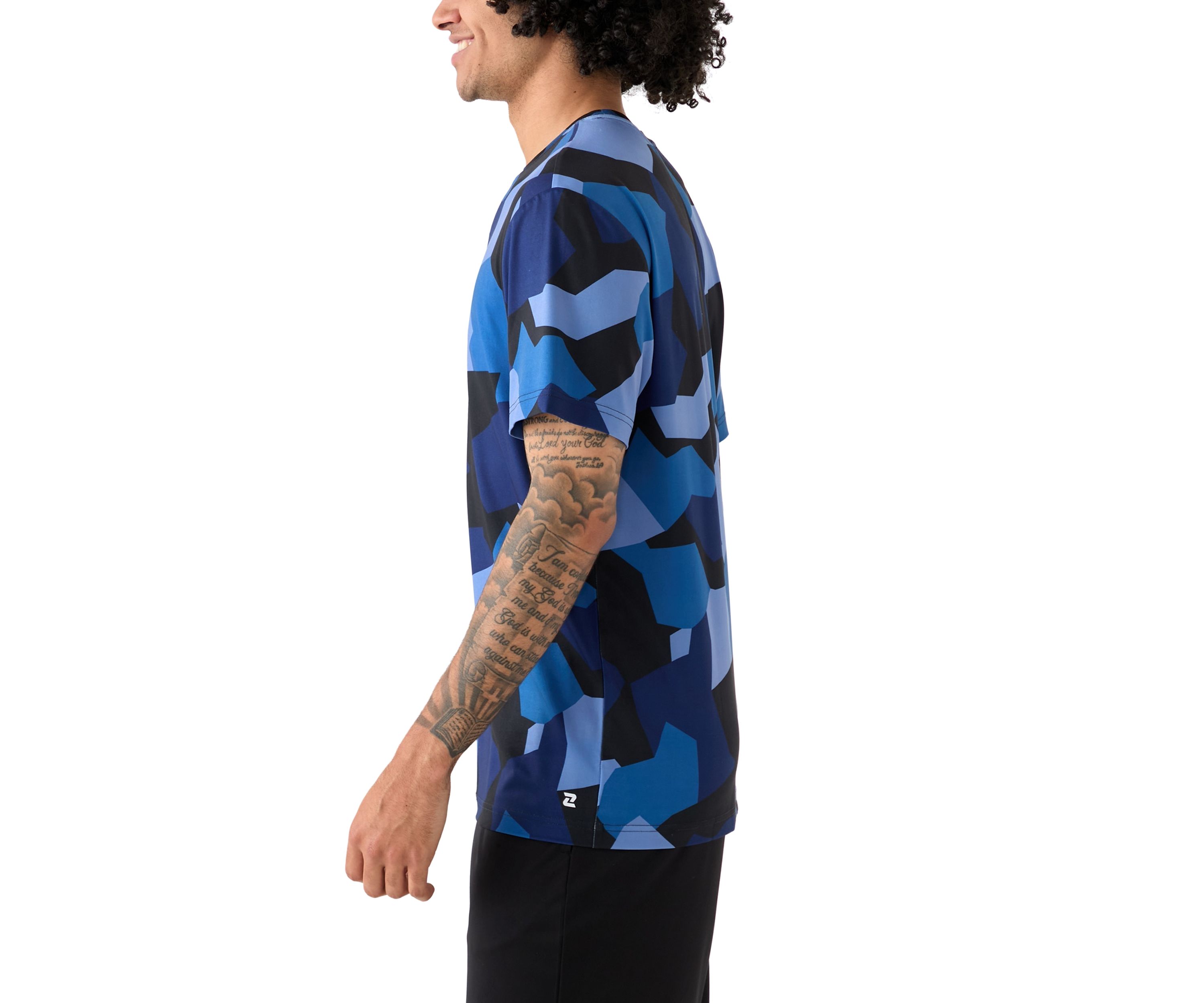 Mens Geometric Camo Short Sleeve Performance T-Shirt