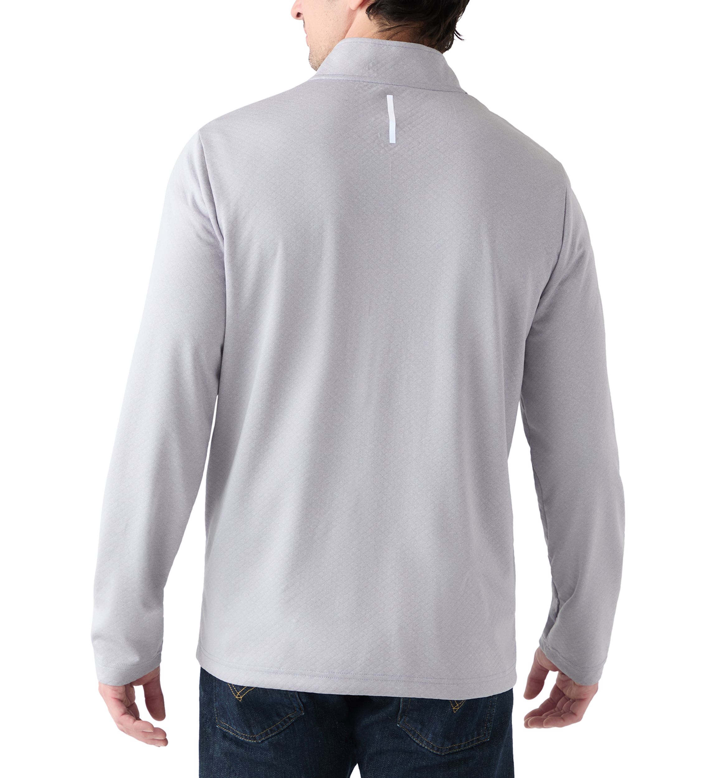 Quilted Knit Quarter Zip Pullover