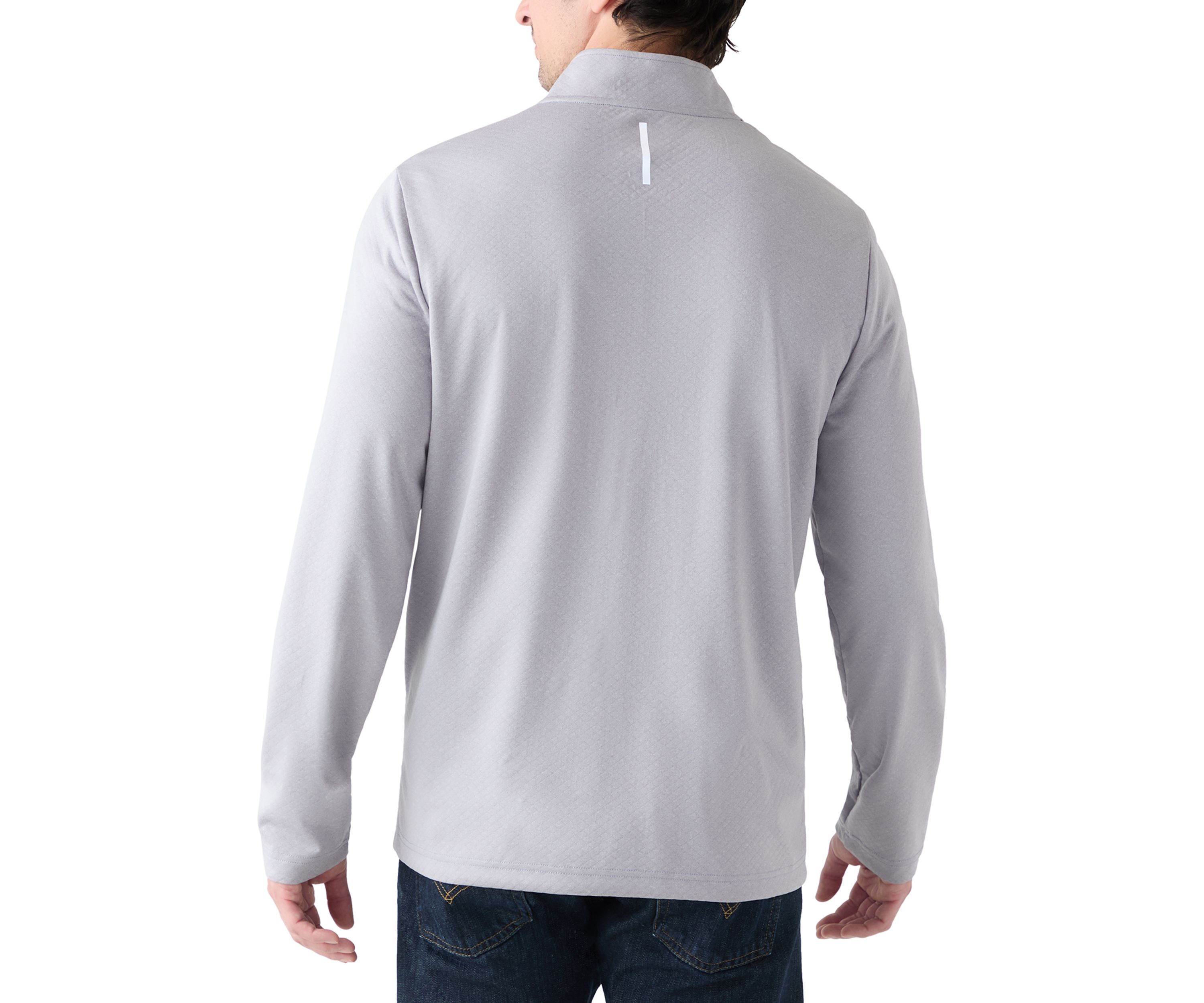 Quilted Knit Quarter Zip Pullover