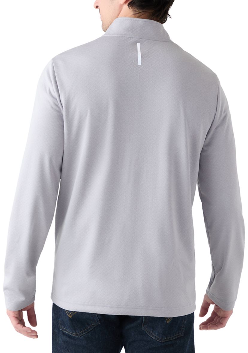 Quilted Knit Quarter Zip Pullover