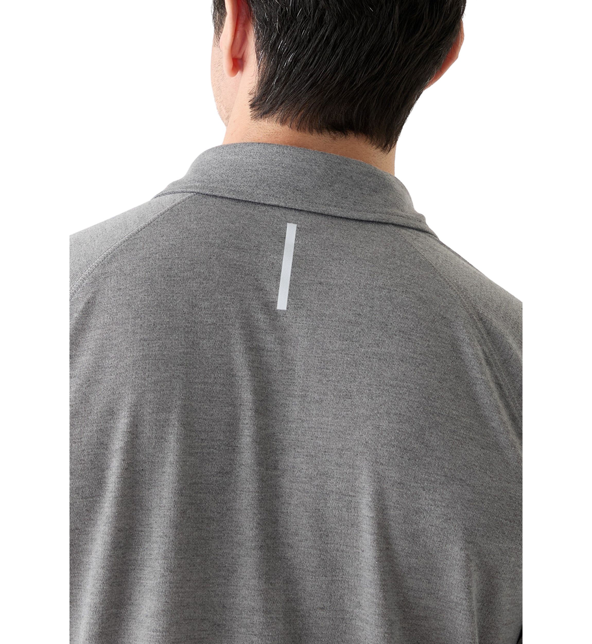 Mens Textured Raglan Polo Shirt 