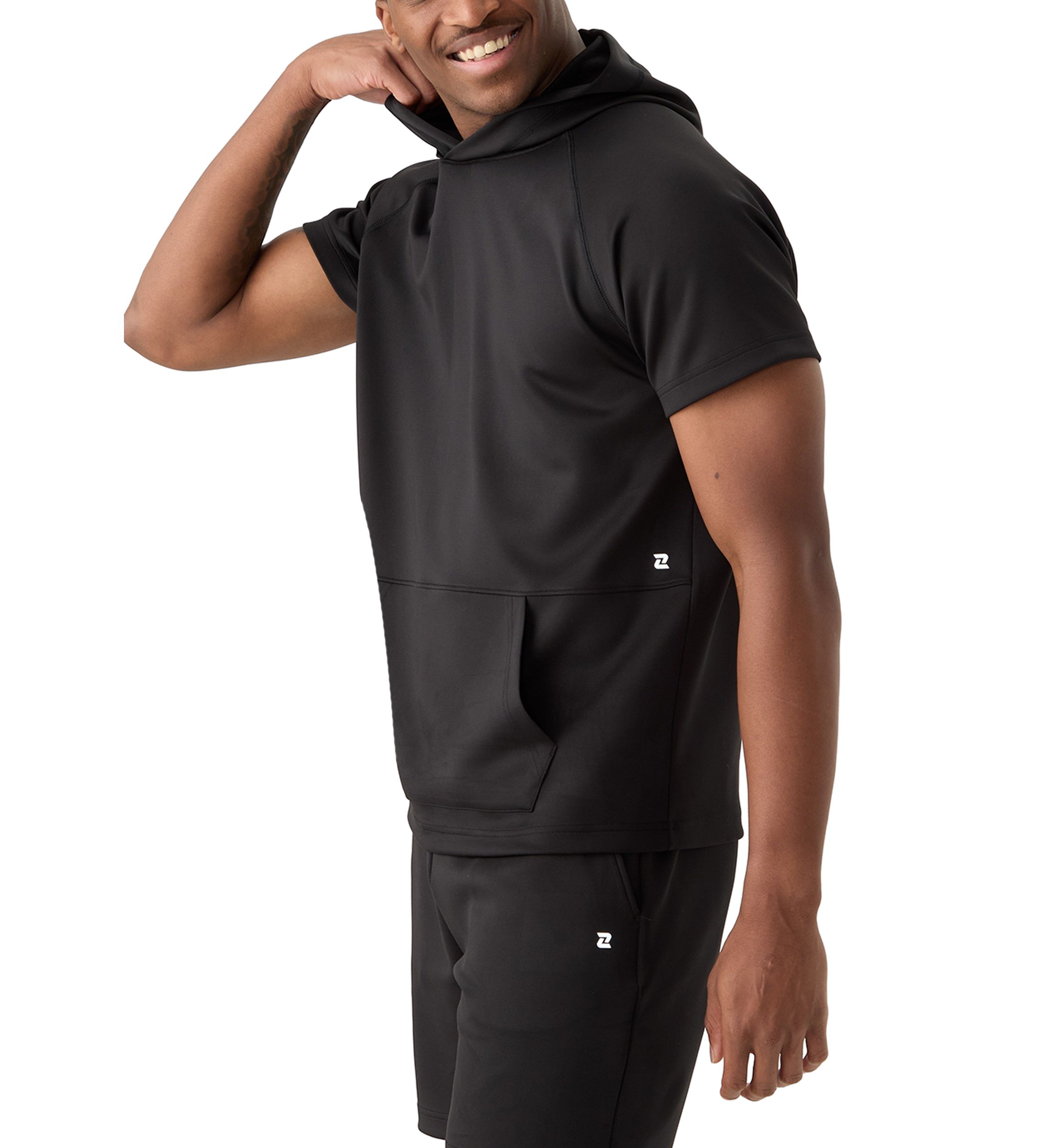 Armored Mesh Short Sleeve Hoodie