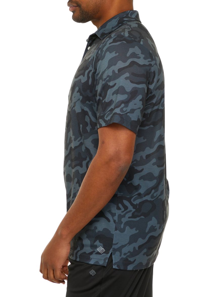 Big & Tall Brushed Printed Polo 